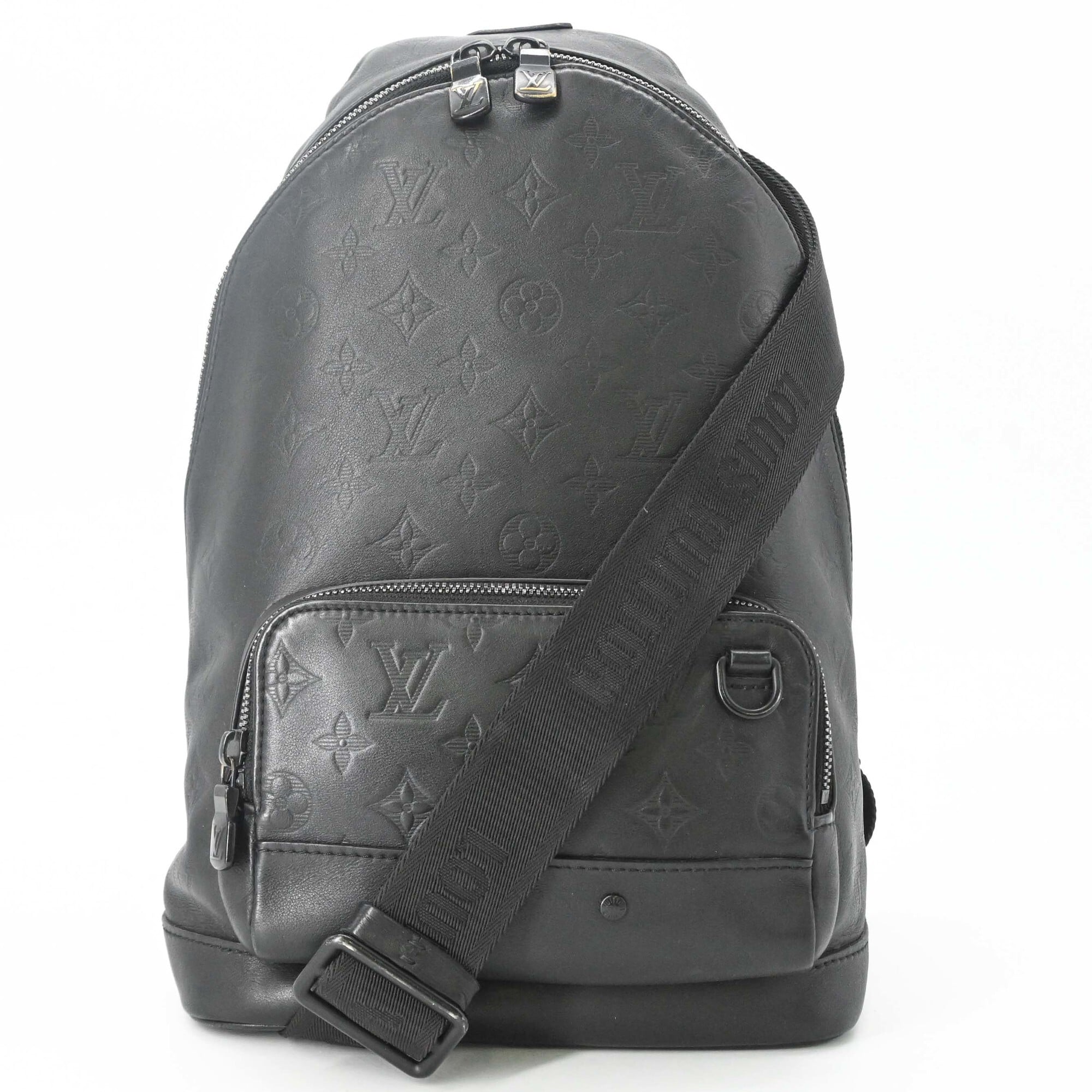 Louis Vuitton Black Leather Sling Bag (Pre-Owned)