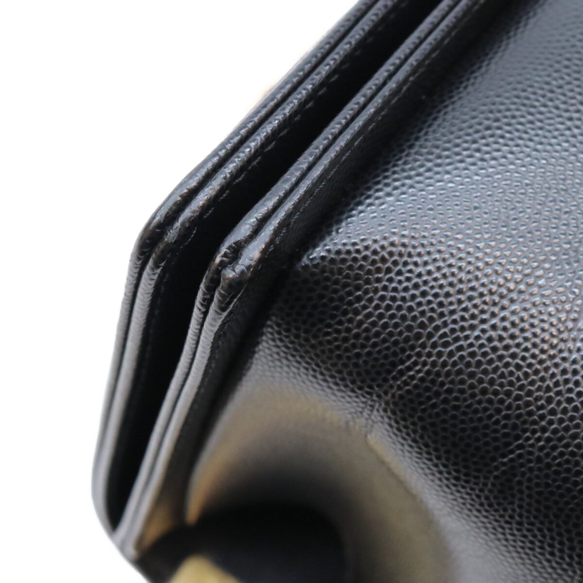 Chanel Black Grained Calfskin Shoulder Bag (Pre-Owned)
