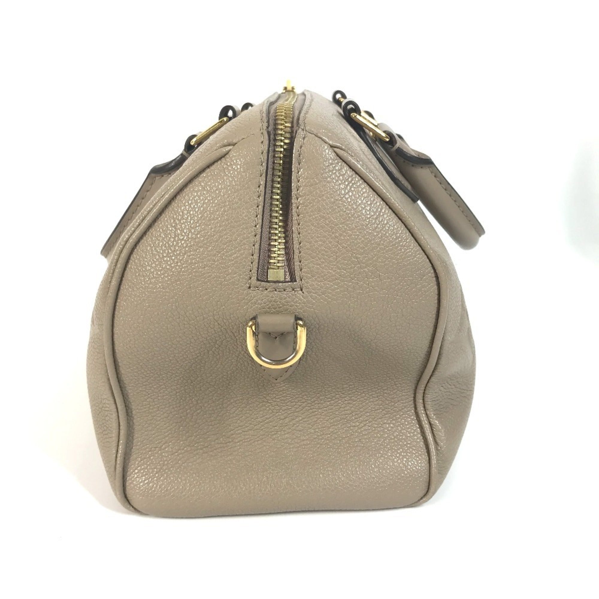 Louis Vuitton Beige Tourterelle Monogram Empreinte Boston Bag Handbag Shoulder Bag (Pre-Owned)