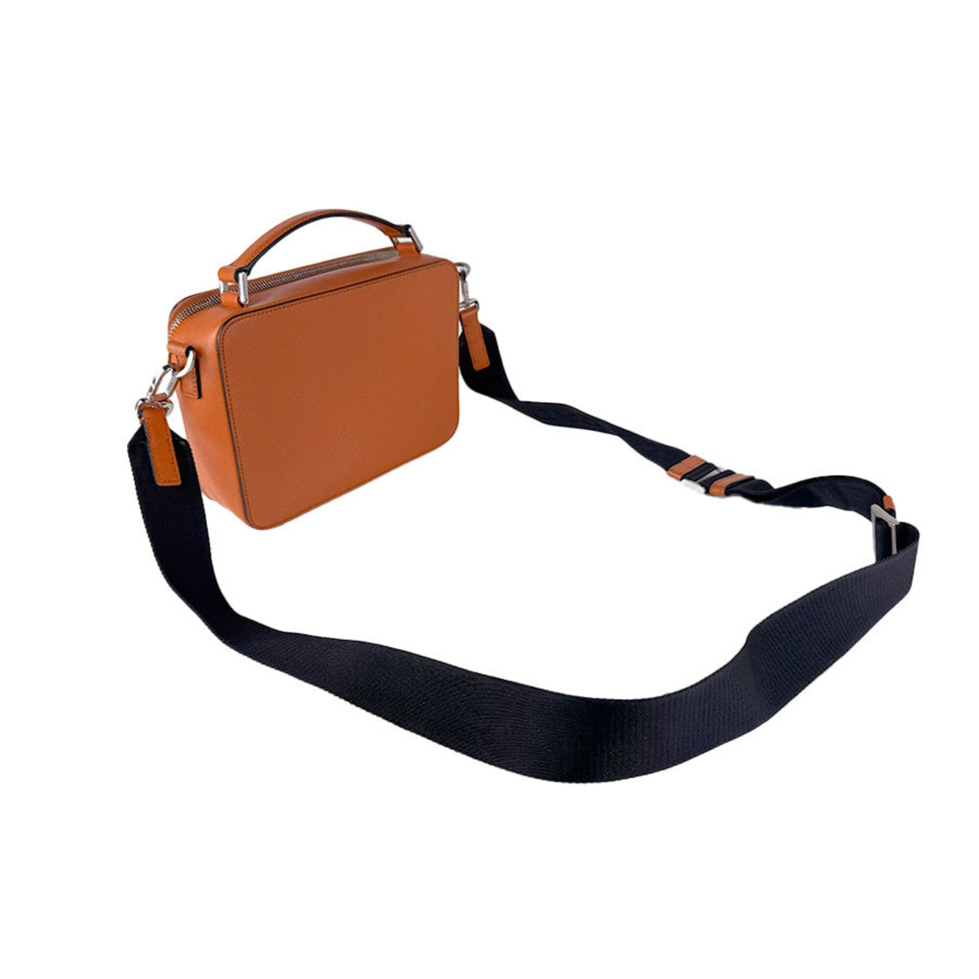 Prada Orange Leather Shoulder Bag (Pre-Owned)
