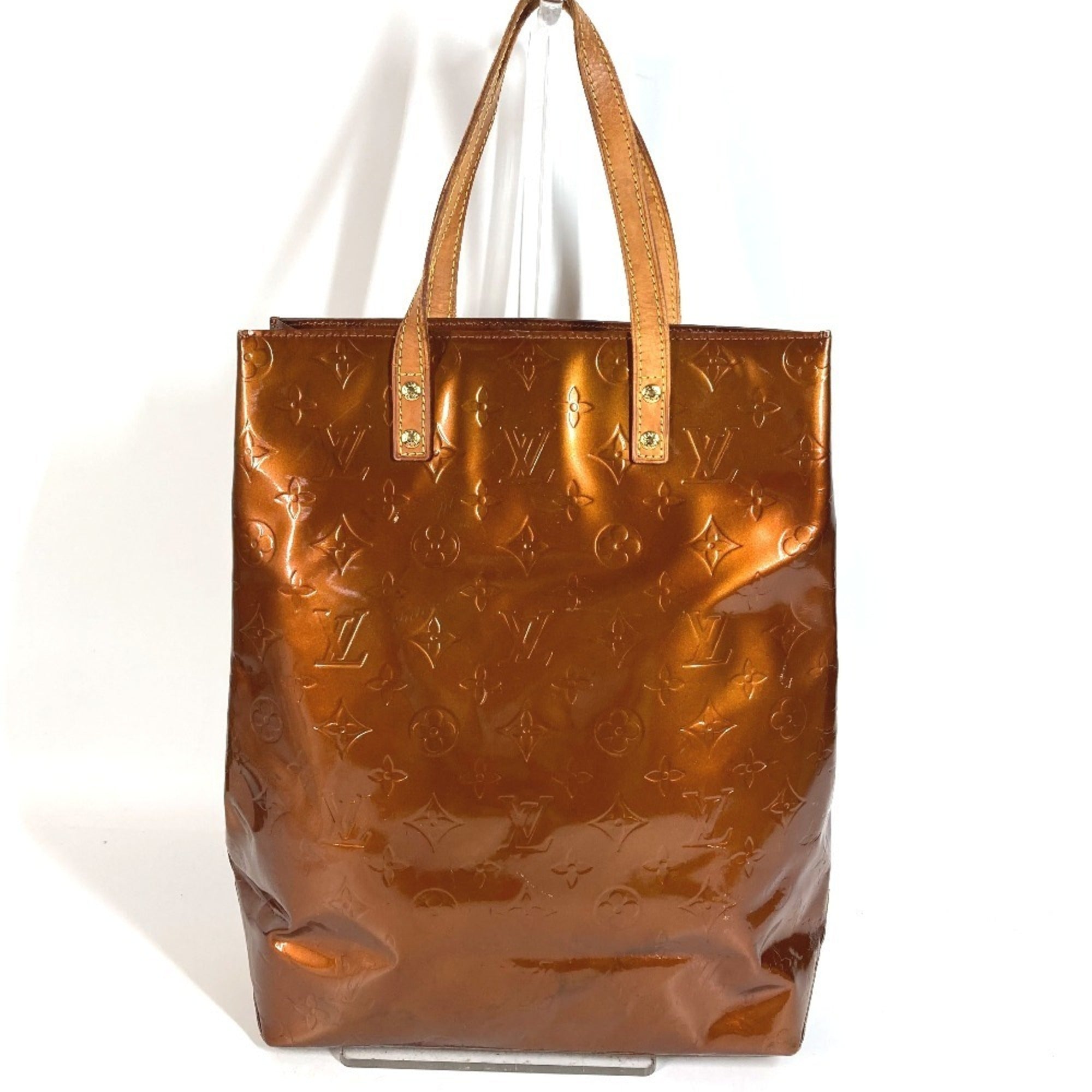 Louis Vuitton Bronze Brown Monogram Vernis Handbag Tote Bag (Pre-Owned)