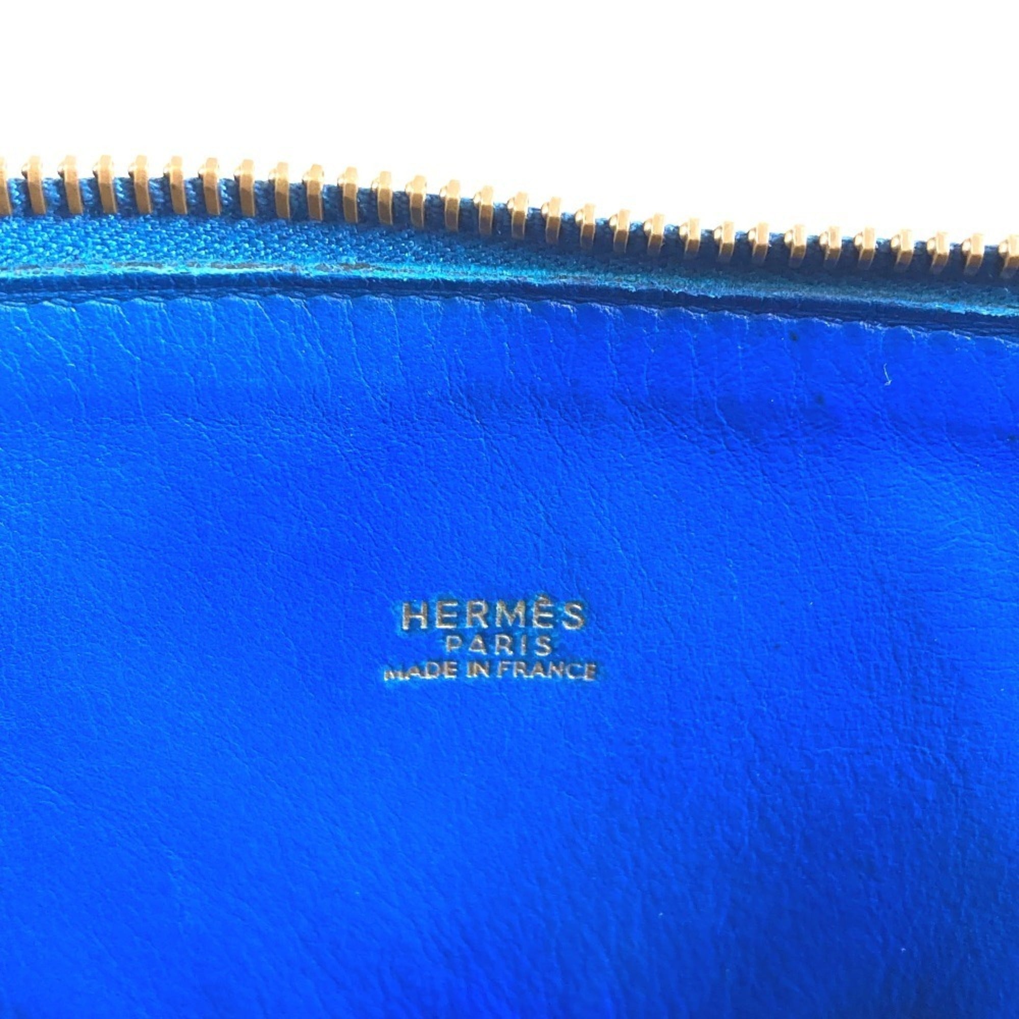 Hermes Blue Epsom Leather Handbag Shoulder Bag Tote Bag (Pre-Owned)