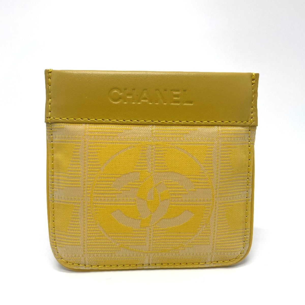 Chanel Yellow Leather Coin Purse/Coin Case (Pre-Owned)