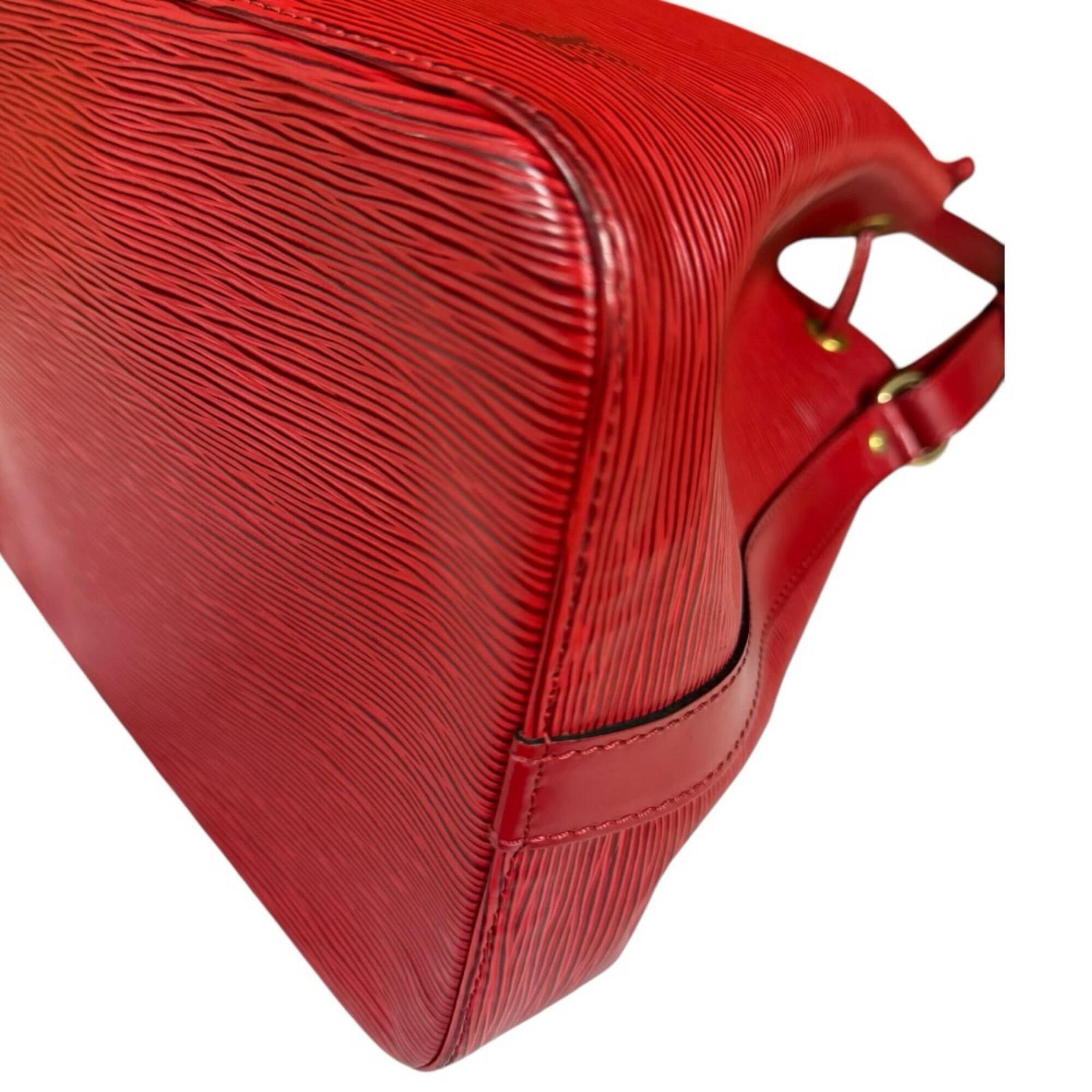 Louis Vuitton Castilian Red Red Color Epi Leather Shoulder Bag (Pre-Owned)