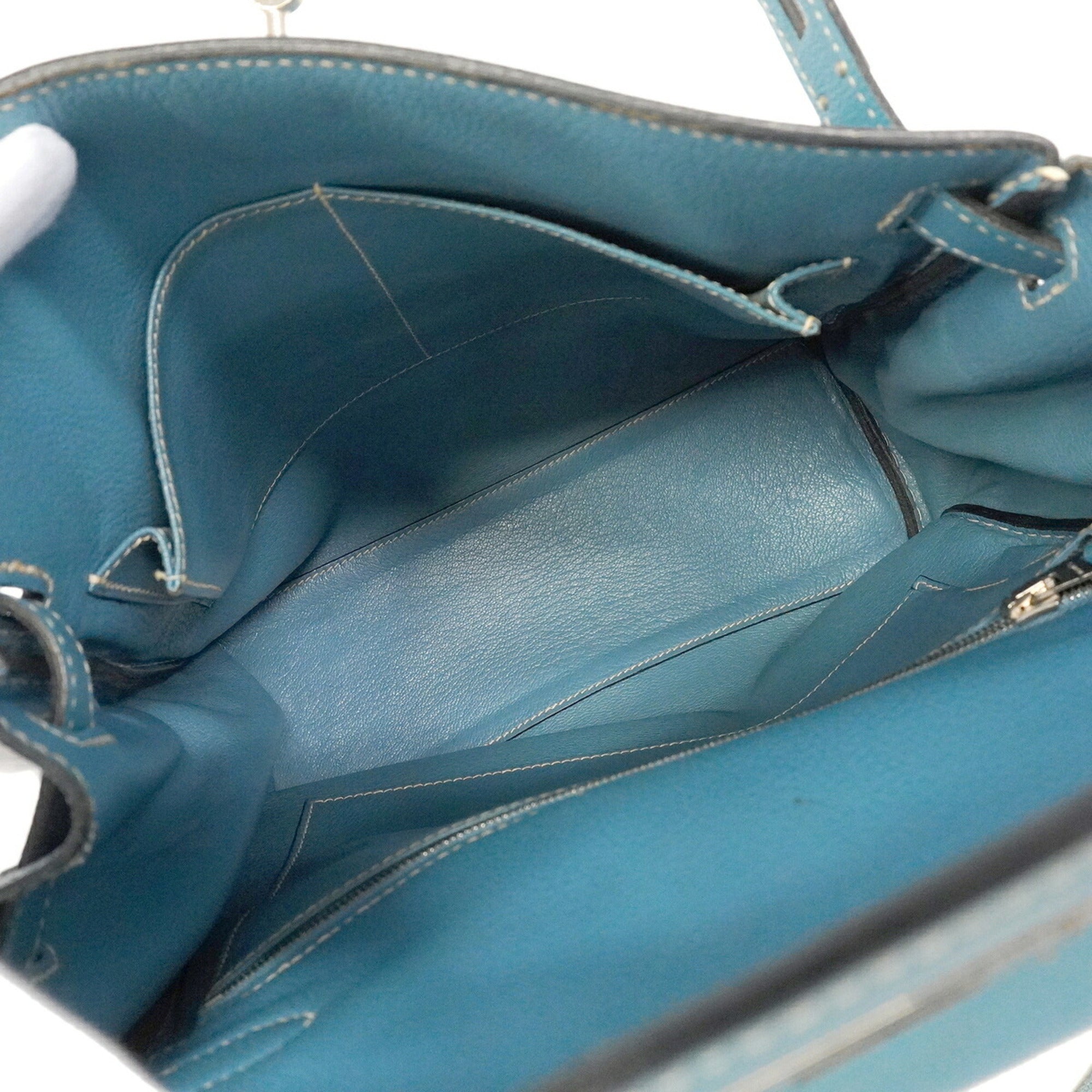 Hermes Blue Jean Ardennes Leather Backpack (Pre-Owned)