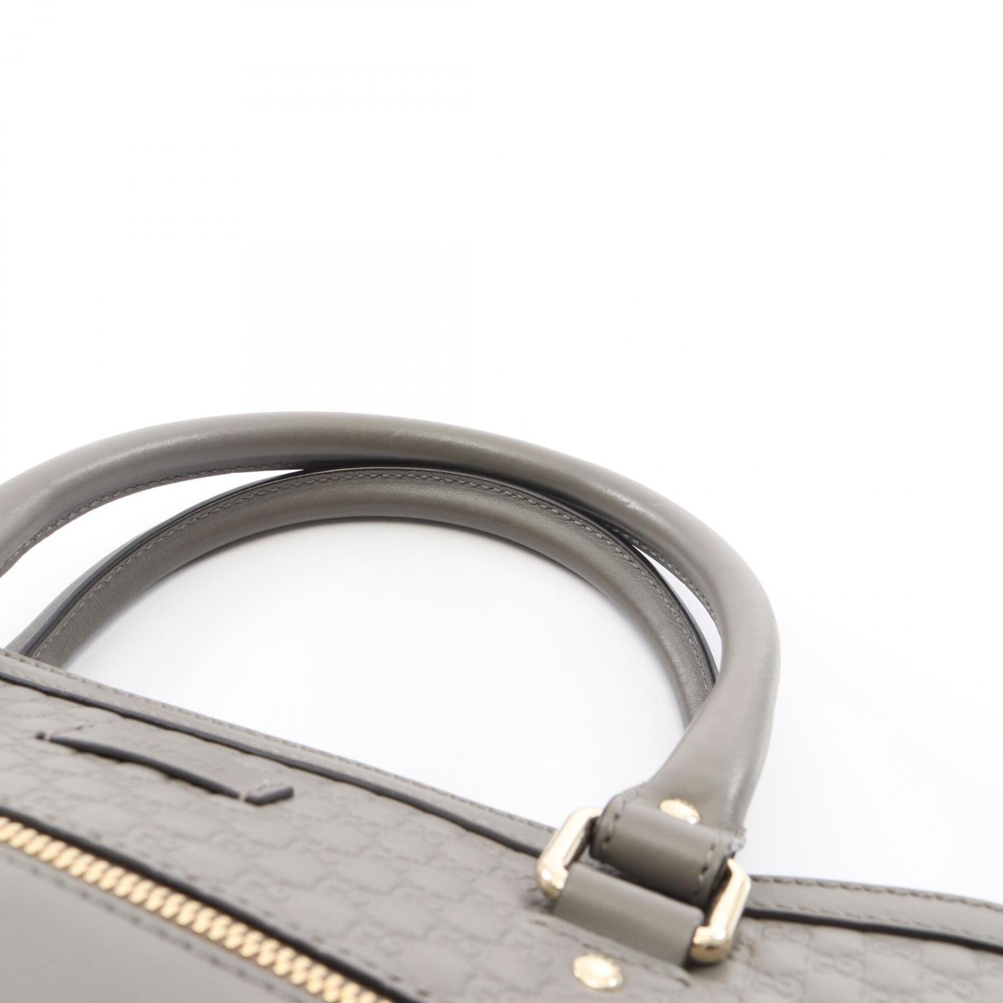 Gucci Gray Leather Handbag (Pre-Owned)