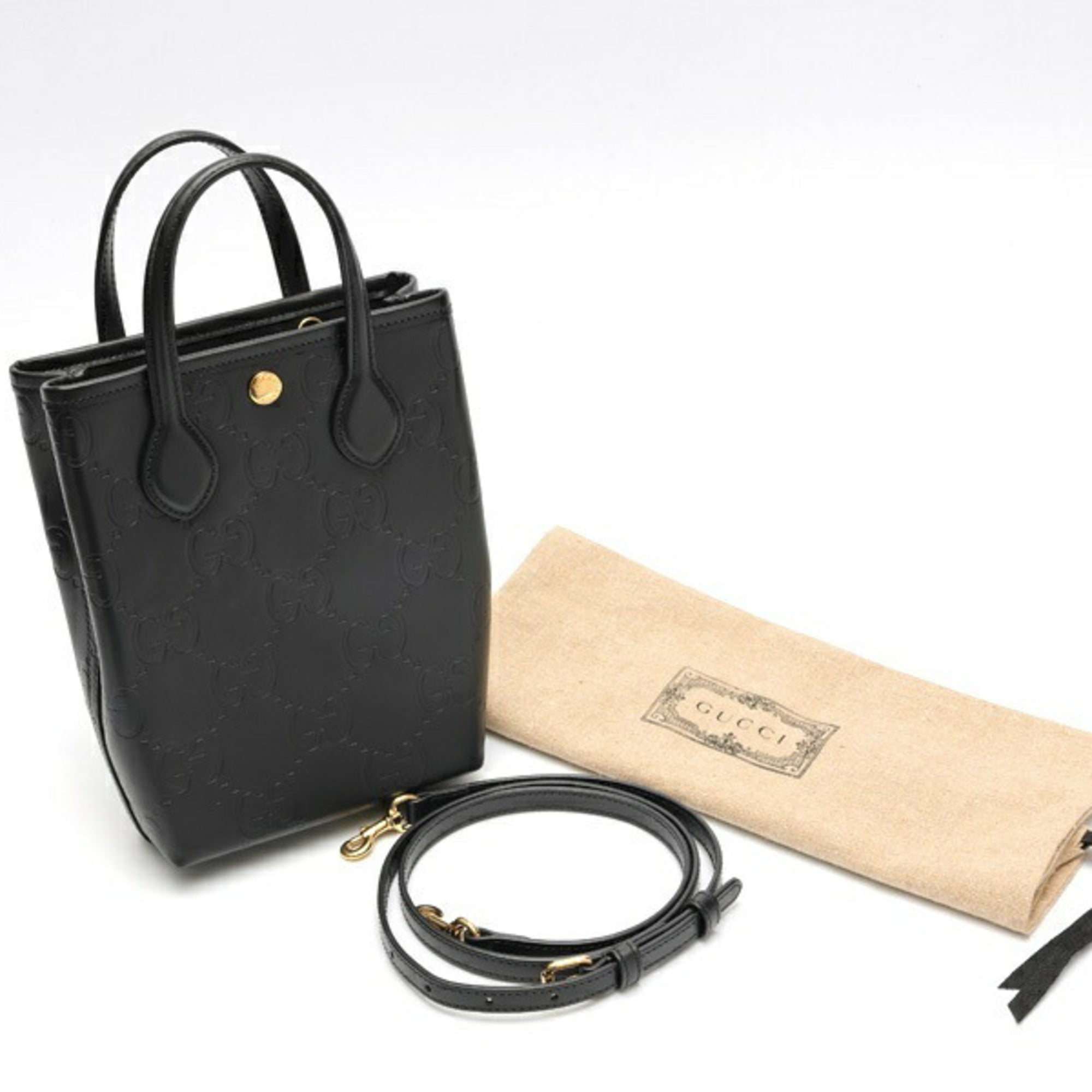 Gucci Black Leather Shoulder Bag (Pre-Owned)