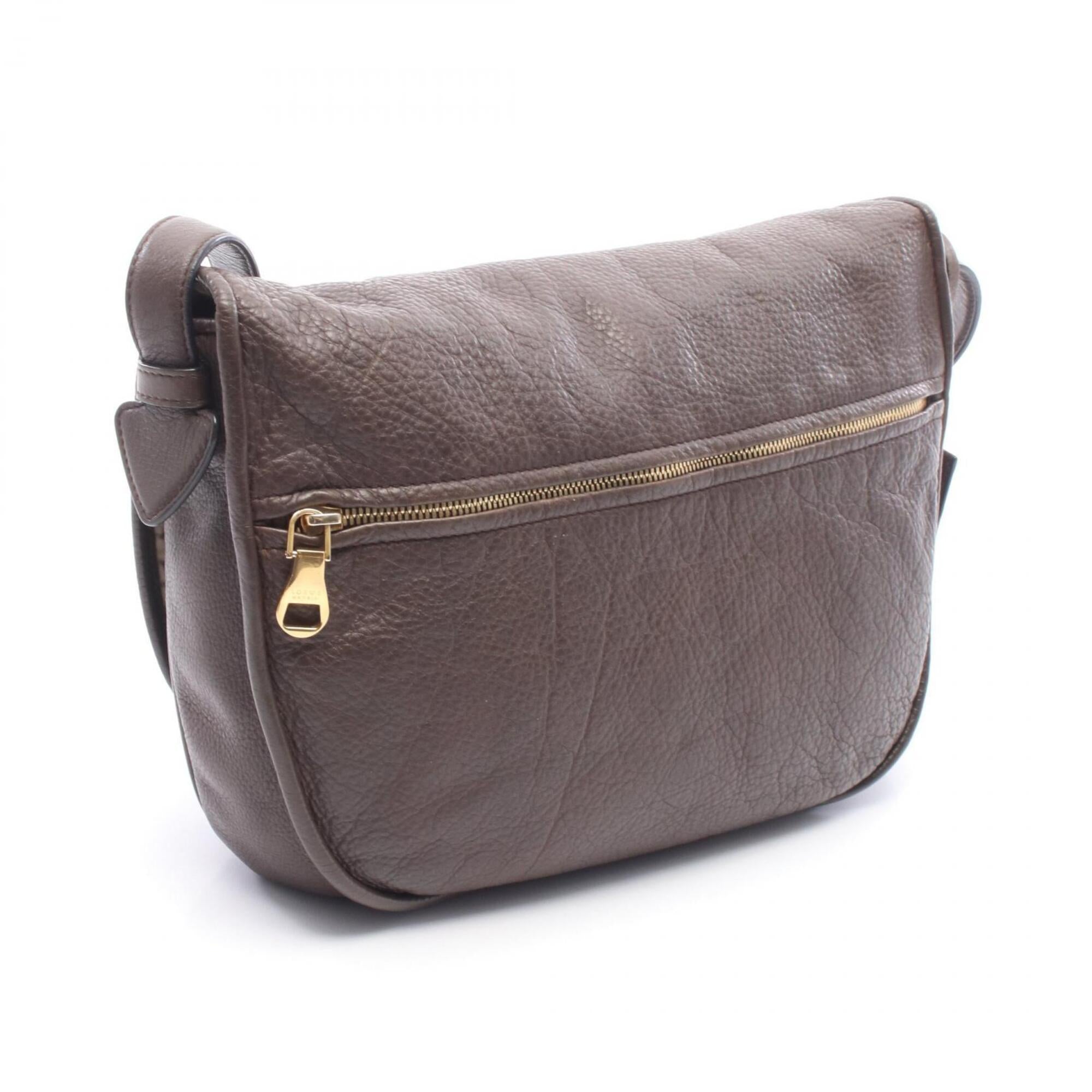 Loewe Brown Leather Handbag Shoulder Bag (Pre-Owned)