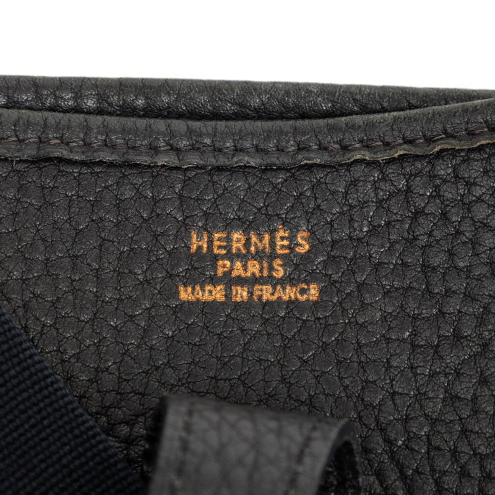 Hermes Black Taurillon Clemence Leather Shoulder Bag (Pre-Owned)