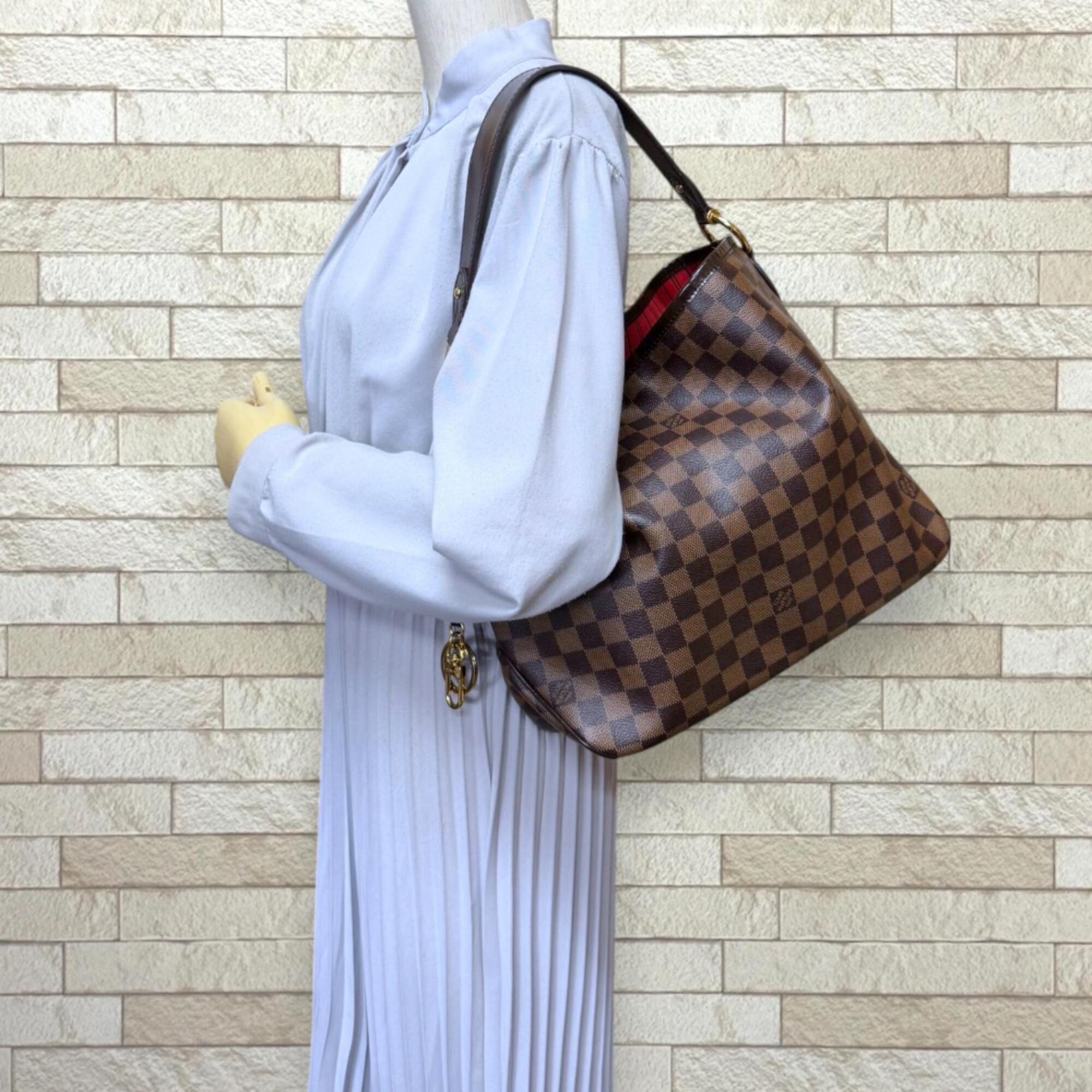 Louis Vuitton Damier Brown Damier Canvas Damier Canvas Shoulder Bag (Pre-Owned)