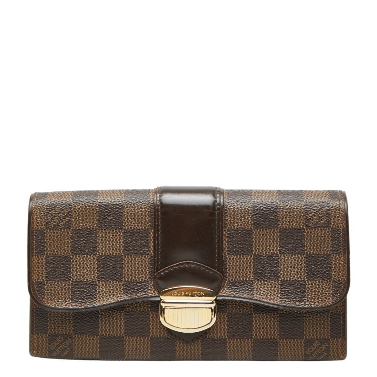 Louis Vuitton Brown Pvc Leather Long Wallet (Bi-Fold) (Pre-Owned)