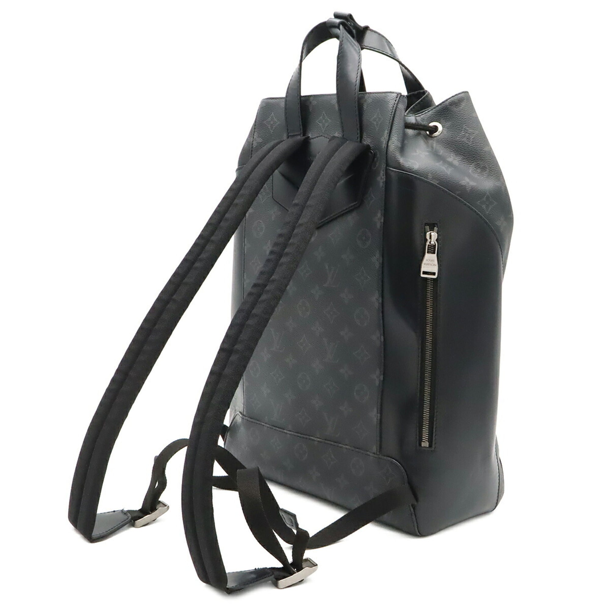 Louis Vuitton Black Gray Monogram Eclipse Canvas Leather Backpack (Pre-Owned)