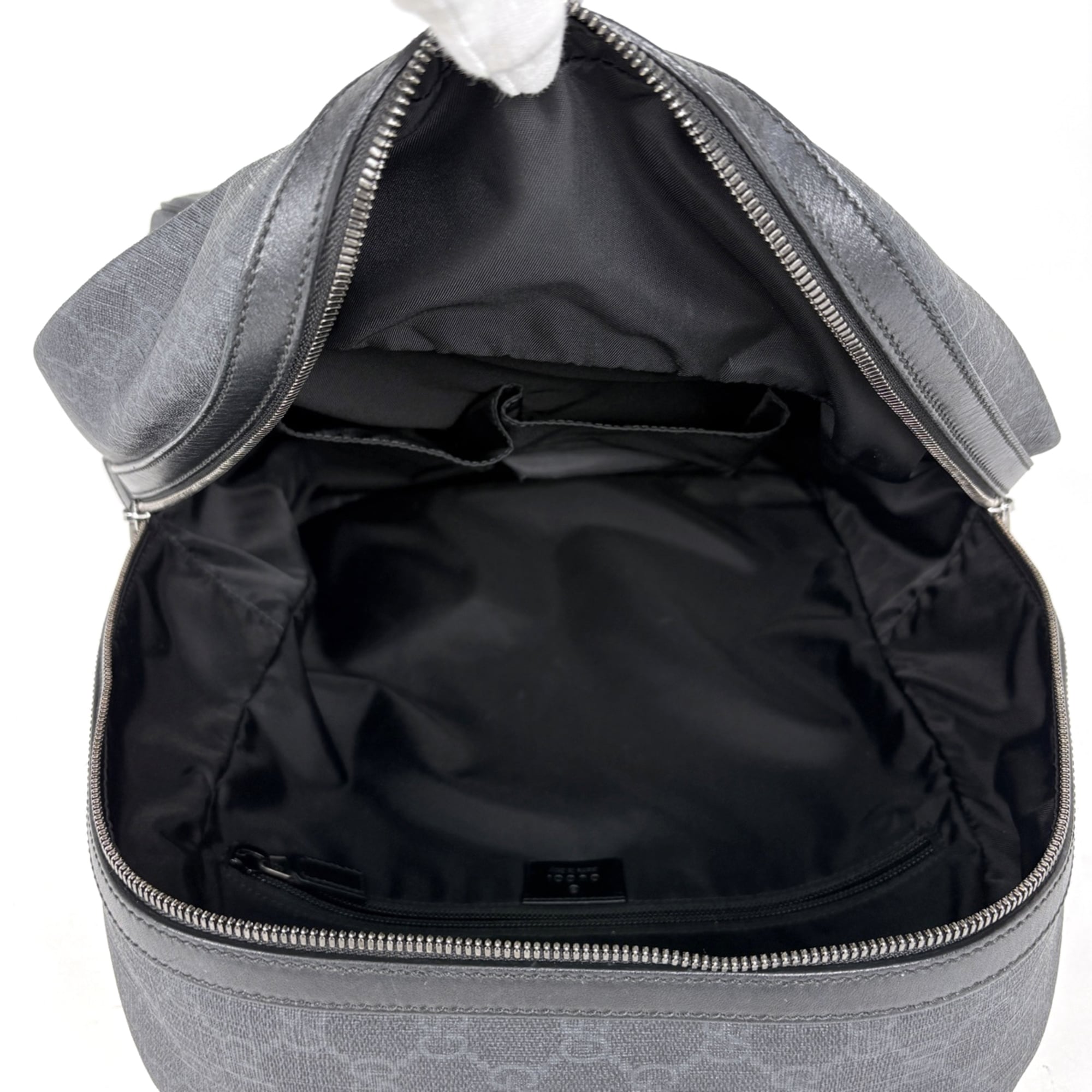 Gucci Black Coated Canvas Leather Backpack (Pre-Owned)