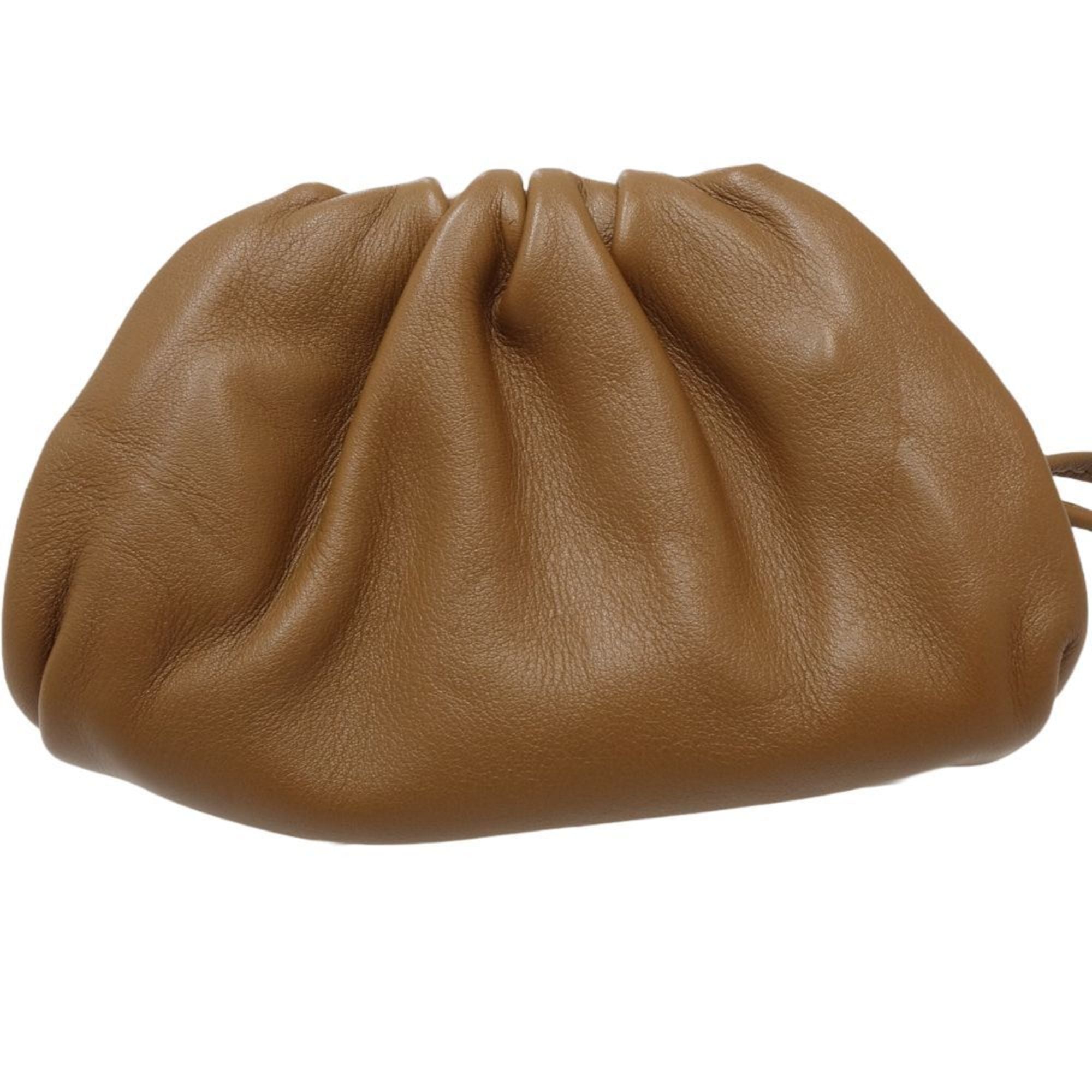 Bottega Veneta Brown Leather Pochette Pouch (Pre-Owned)
