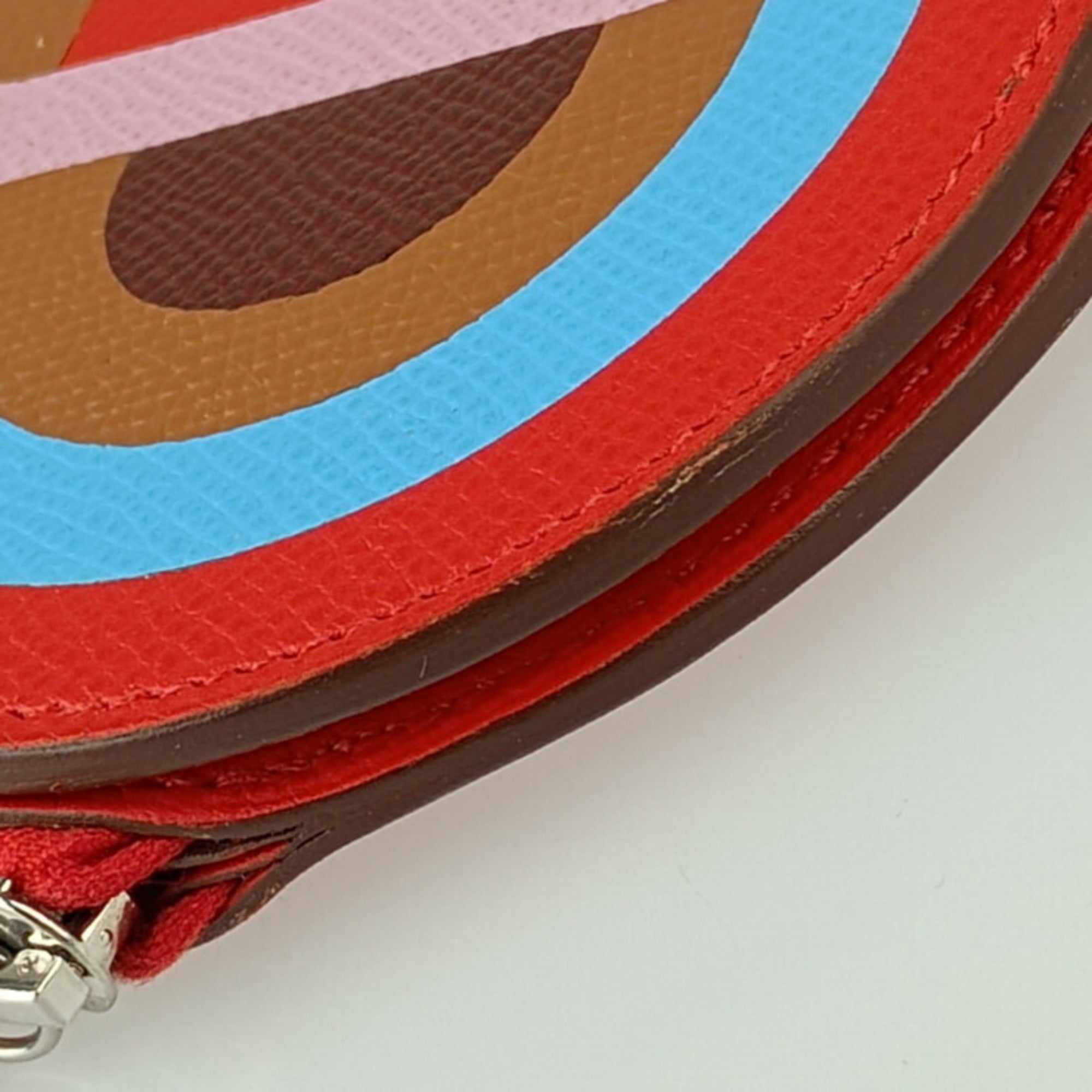 Hermes Multi-Color Red Color Epsom Leather Coin Purse/Coin Case (Pre-Owned)
