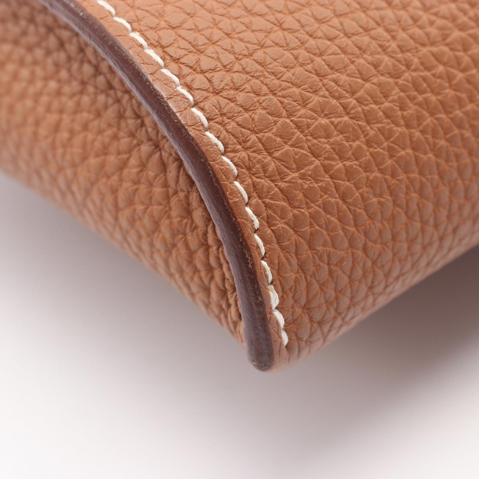 Hermes Brown Gold Togo Leather Leather Handbag Shoulder Bag (Pre-Owned)