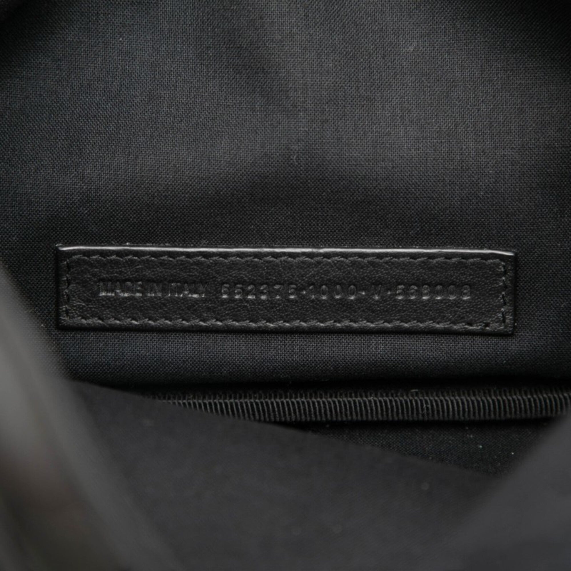Balenciaga Black Leather Fanny Pack Sling Bag (Pre-Owned)
