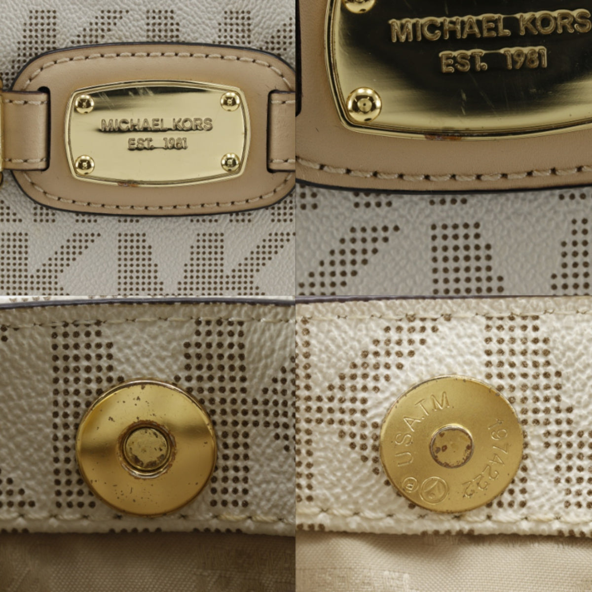 Michael Kors Off-White White Pvc Shoulder Bag (Pre-Owned)