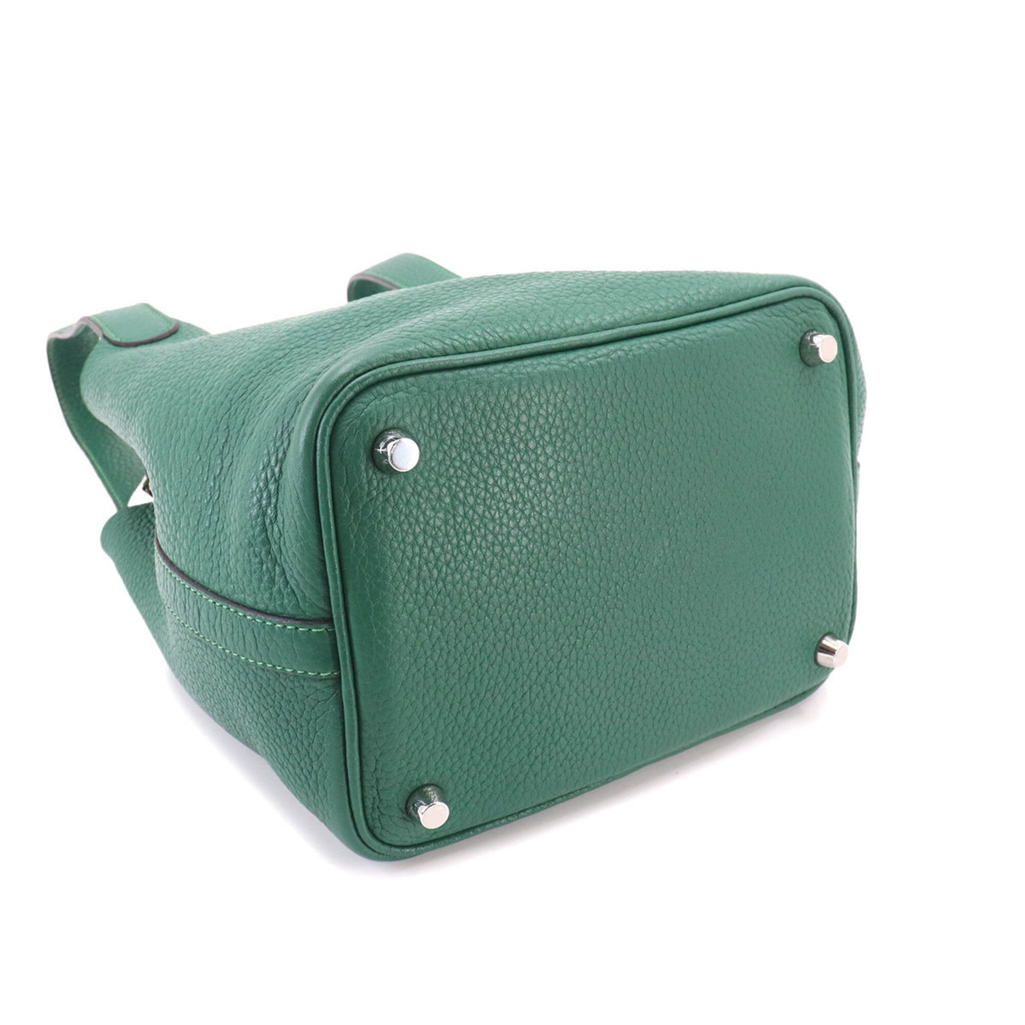 Piko Green Leather Handbag (Pre-Owned)