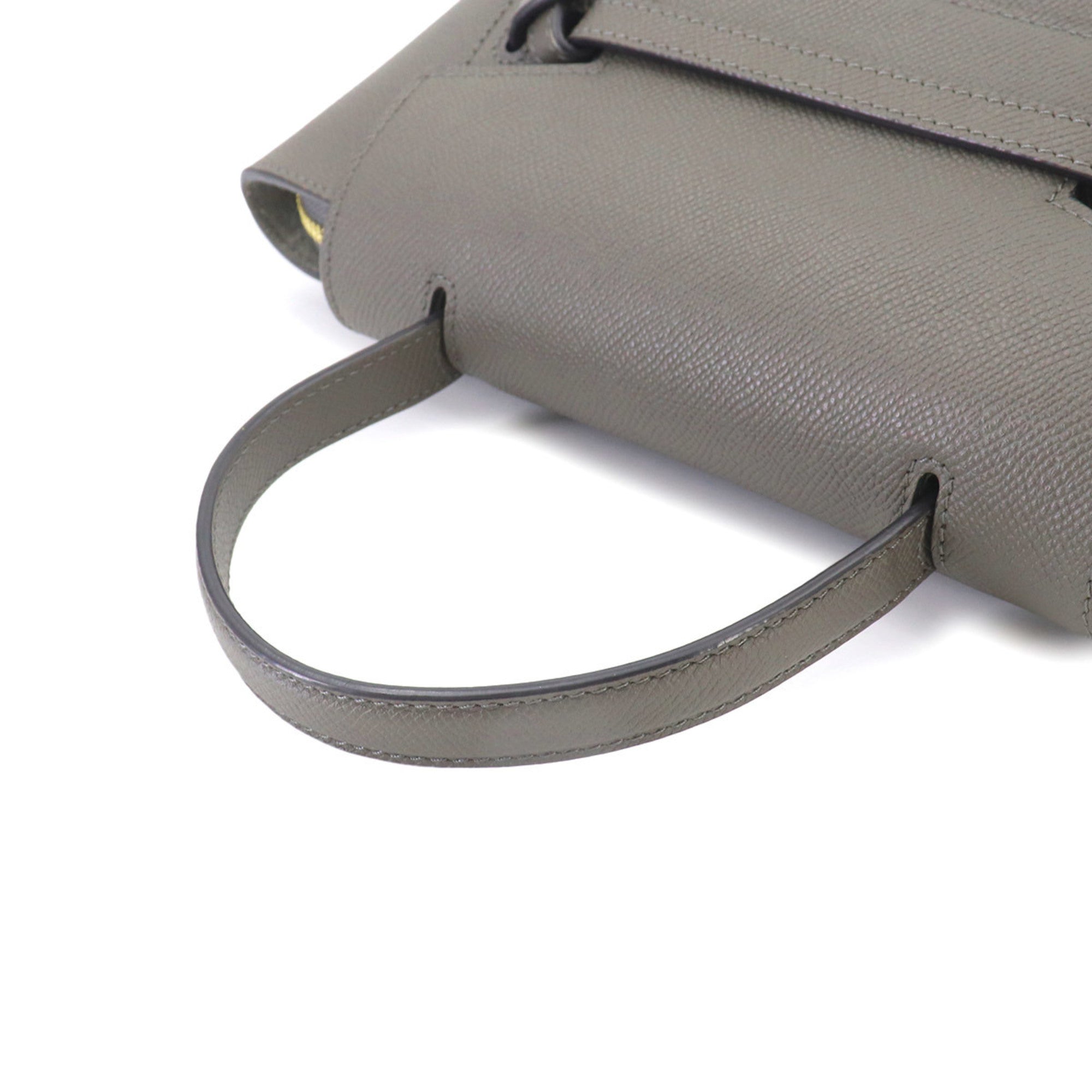 Celine Gray Leather Fanny Pack Handbag (Pre-Owned)