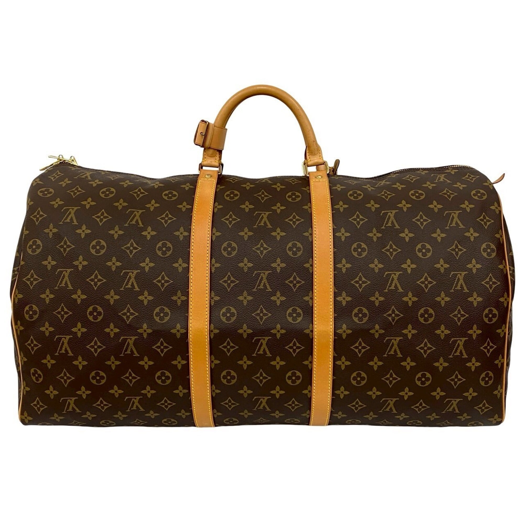 Louis Vuitton Brown Leather Pvc Boston Bag Handbag (Pre-Owned)