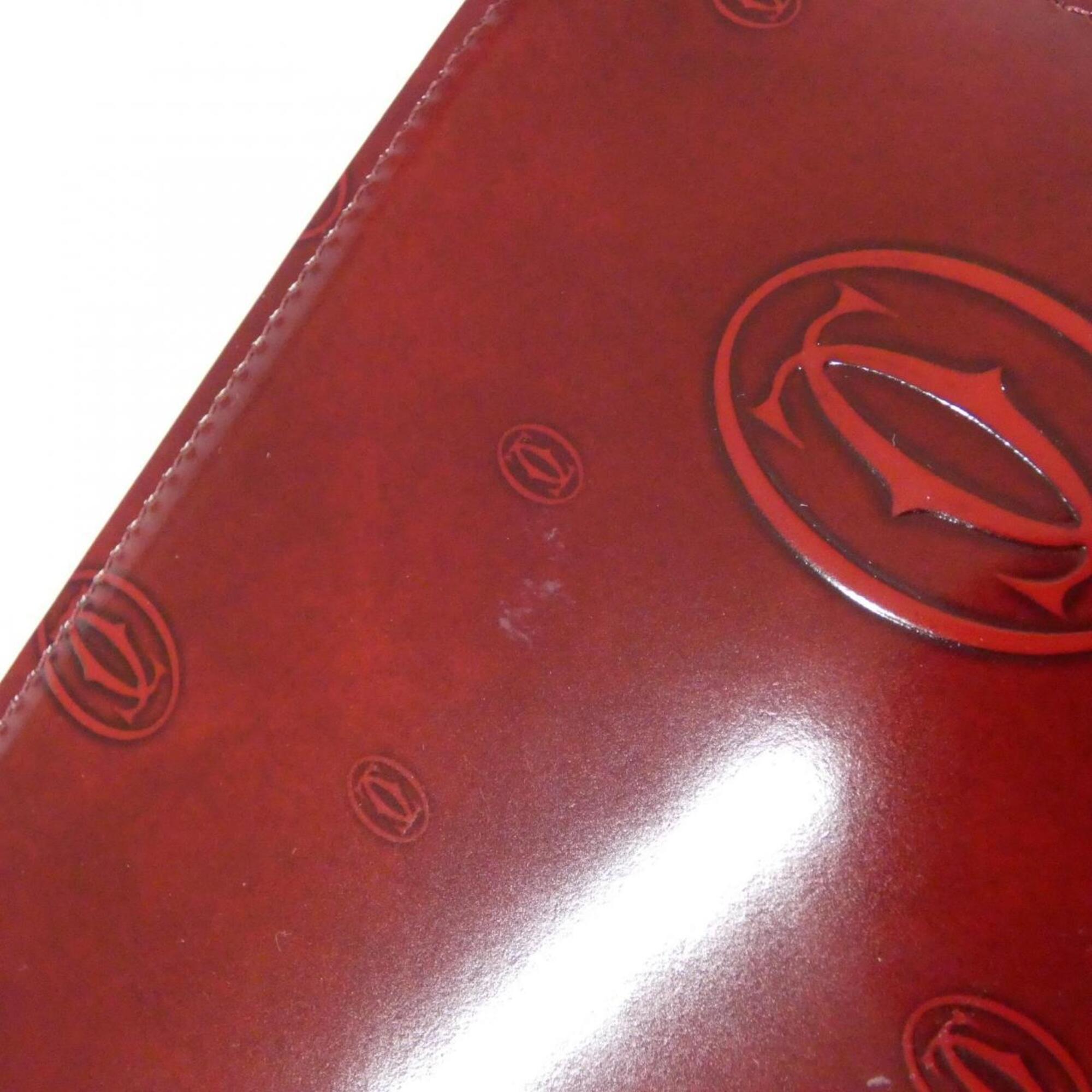 Cartier Bordeaux Leather Long Wallet (Bi-Fold) (Pre-Owned)
