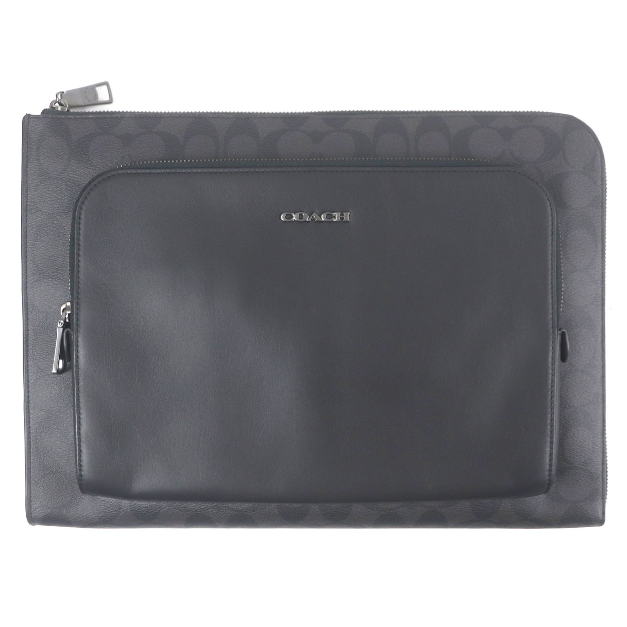 Coach Black Leather Clutch Bag (Pre-Owned)