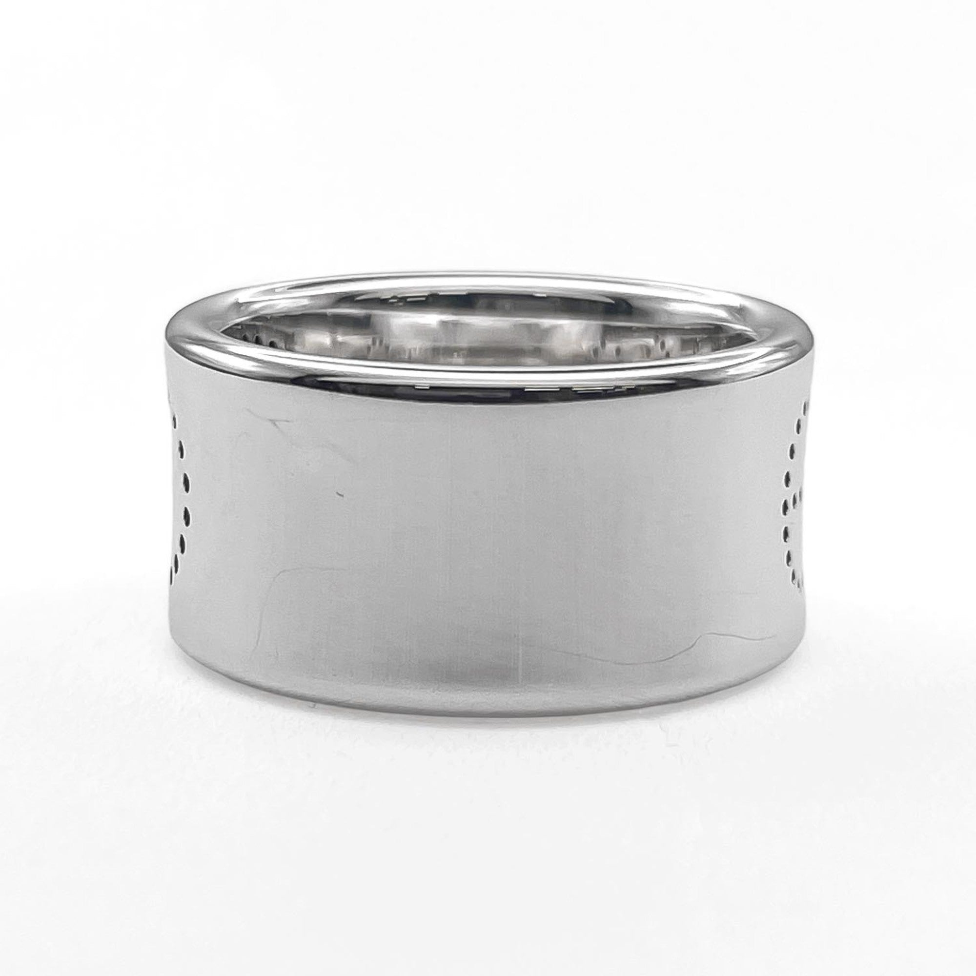 Hermes Silver Silver 925 Band Ring (Pre-Owned)