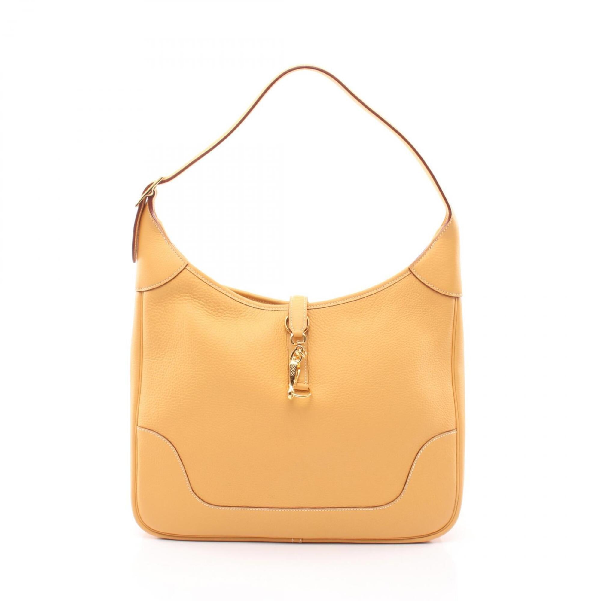 Hermes Jaune Yellow Taurillon Clemence Leather Handbag Shoulder Bag (Pre-Owned)