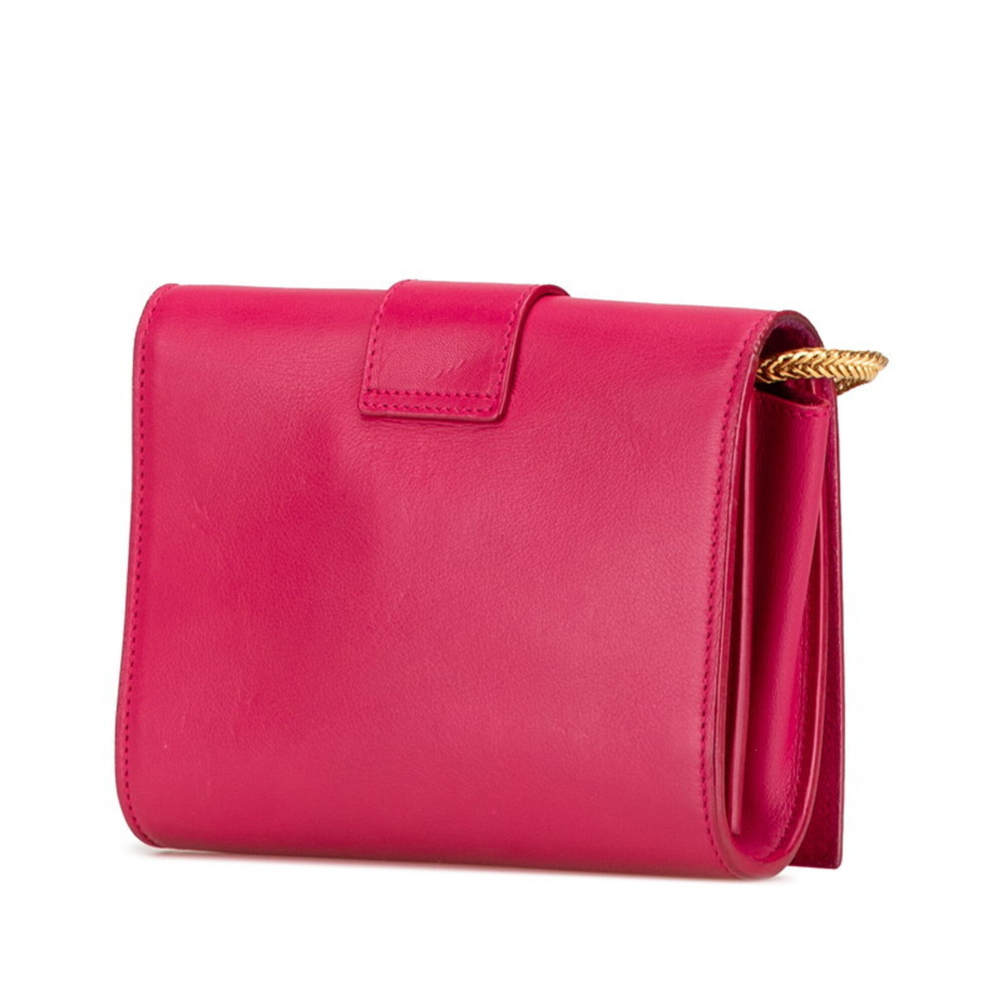 Saint Laurent Gold Pink Leather Shoulder Bag (Pre-Owned)