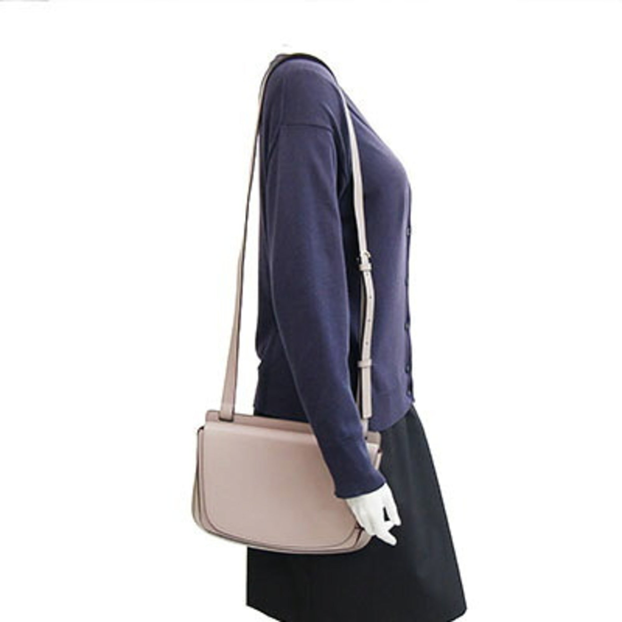Cartier Must Pink Beige Leather Shoulder Bag (Pre-Owned)