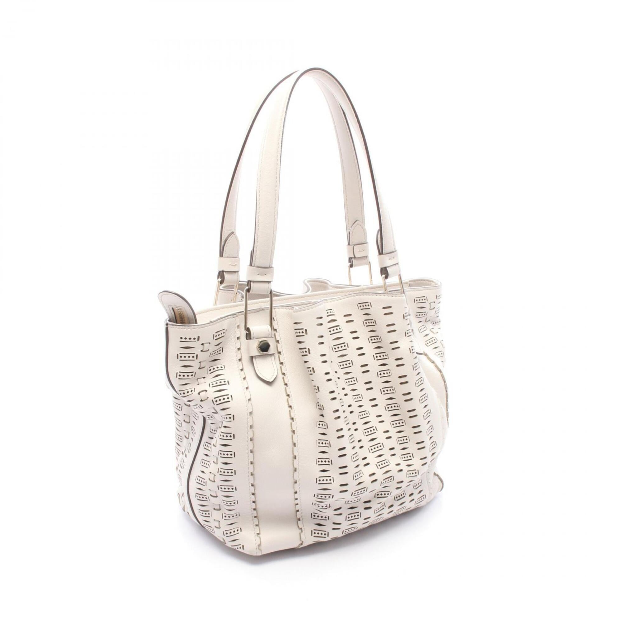Tod's White Leather Handbag Shoulder Bag (Pre-Owned)