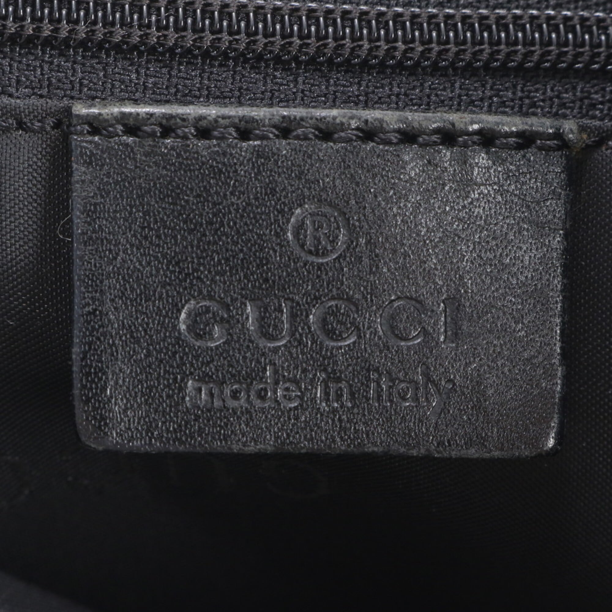 Gucci Black Canvas Leather Handbag Shoulder Bag (Pre-Owned)