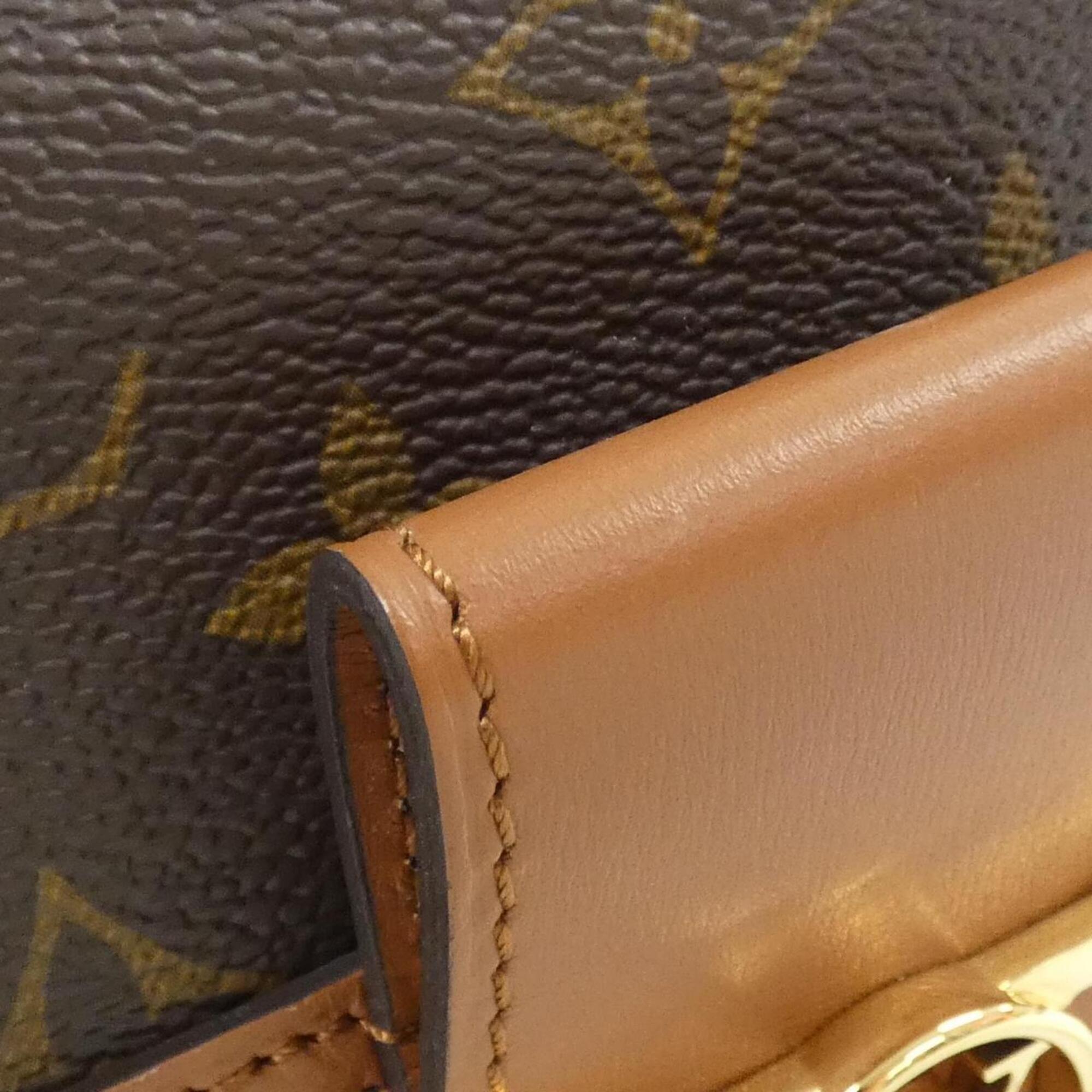 Louis Vuitton Brown Coated Canvas Chain/Shoulder Wallet (Pre-Owned)