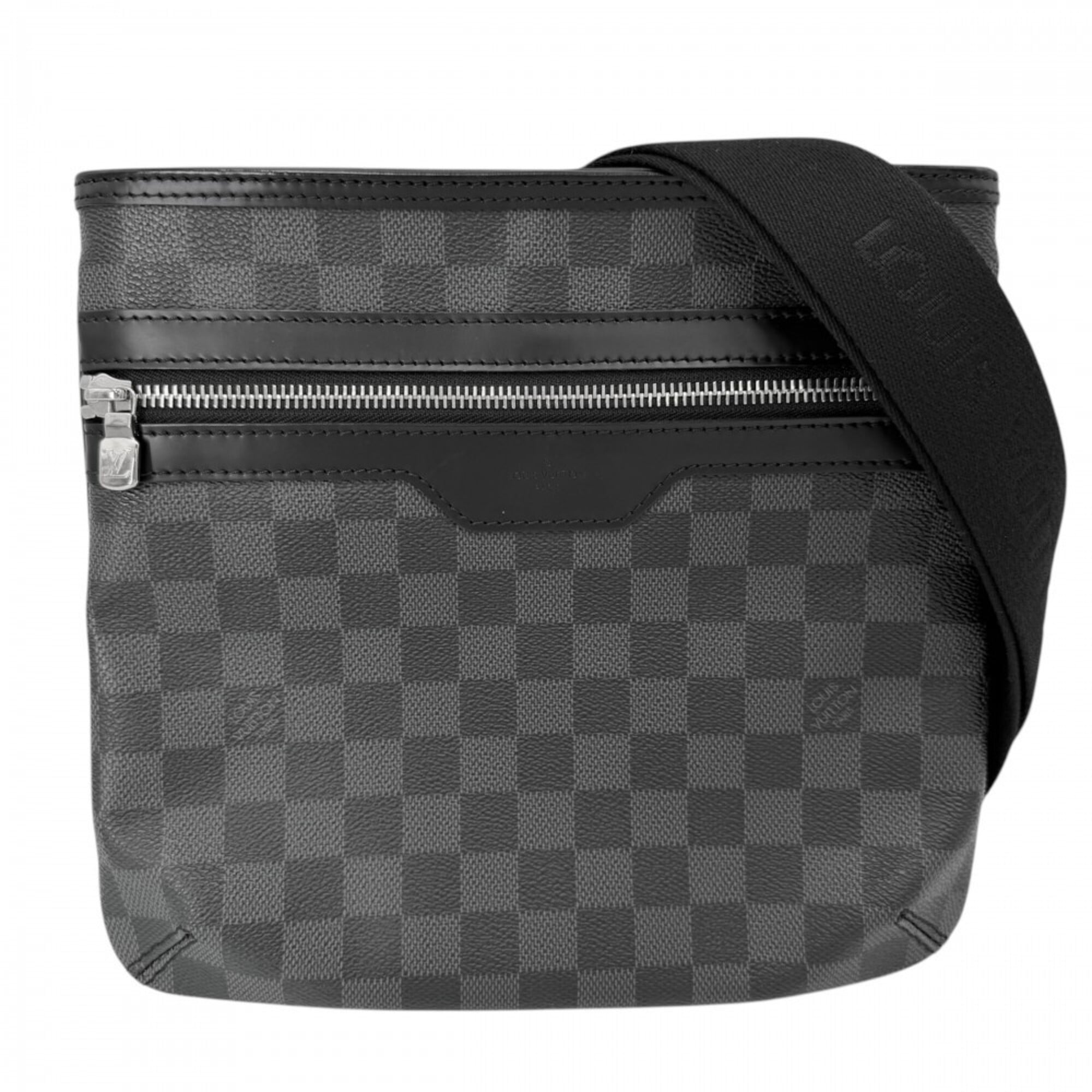 Louis Vuitton Black Damier Graphite Damier Graphite Shoulder Bag (Pre-Owned)