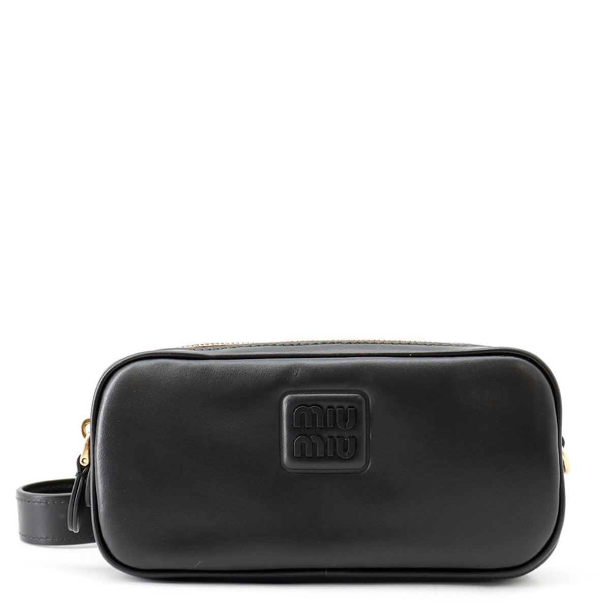 Miu Miu Black Leather Fanny Pack Handbag (Pre-Owned)