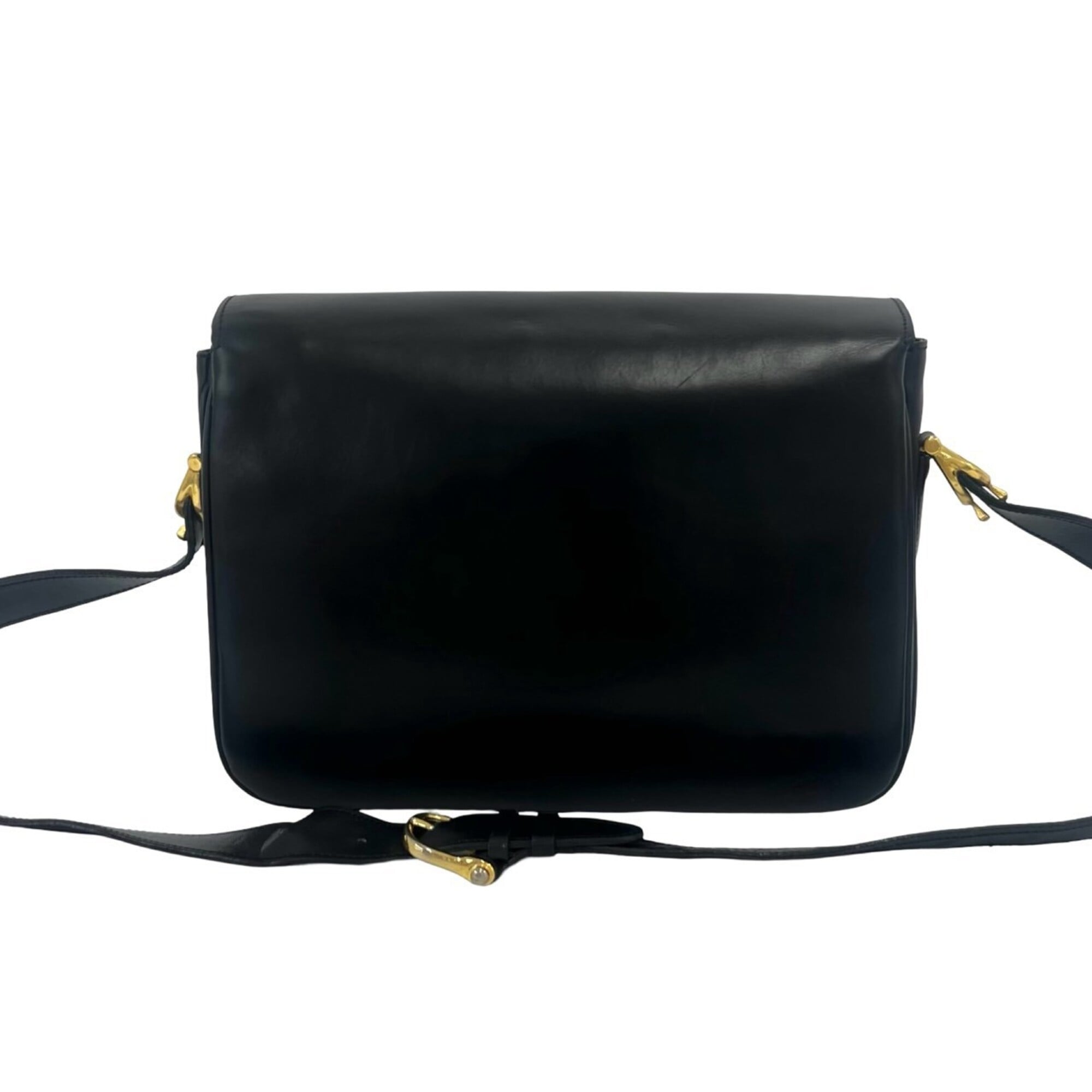 Celine Black Leather Pochette Shoulder Bag (Pre-Owned)