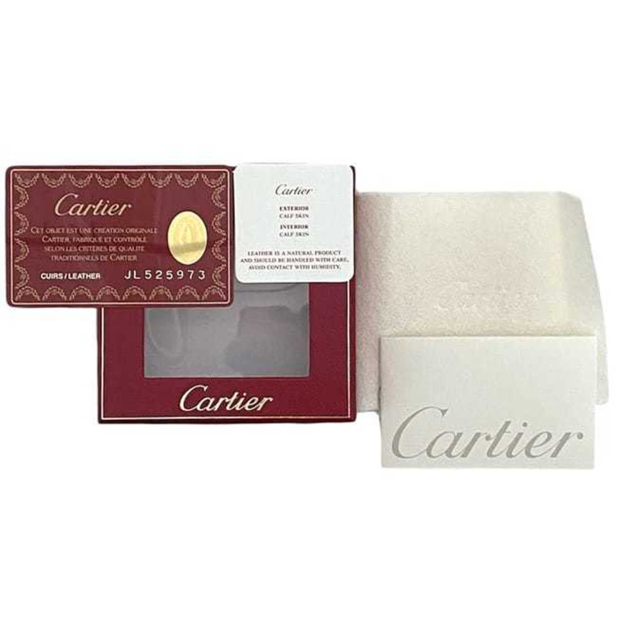 Cartier Bordeaux Wine Red Leather Coin Purse/Coin Case (Pre-Owned)