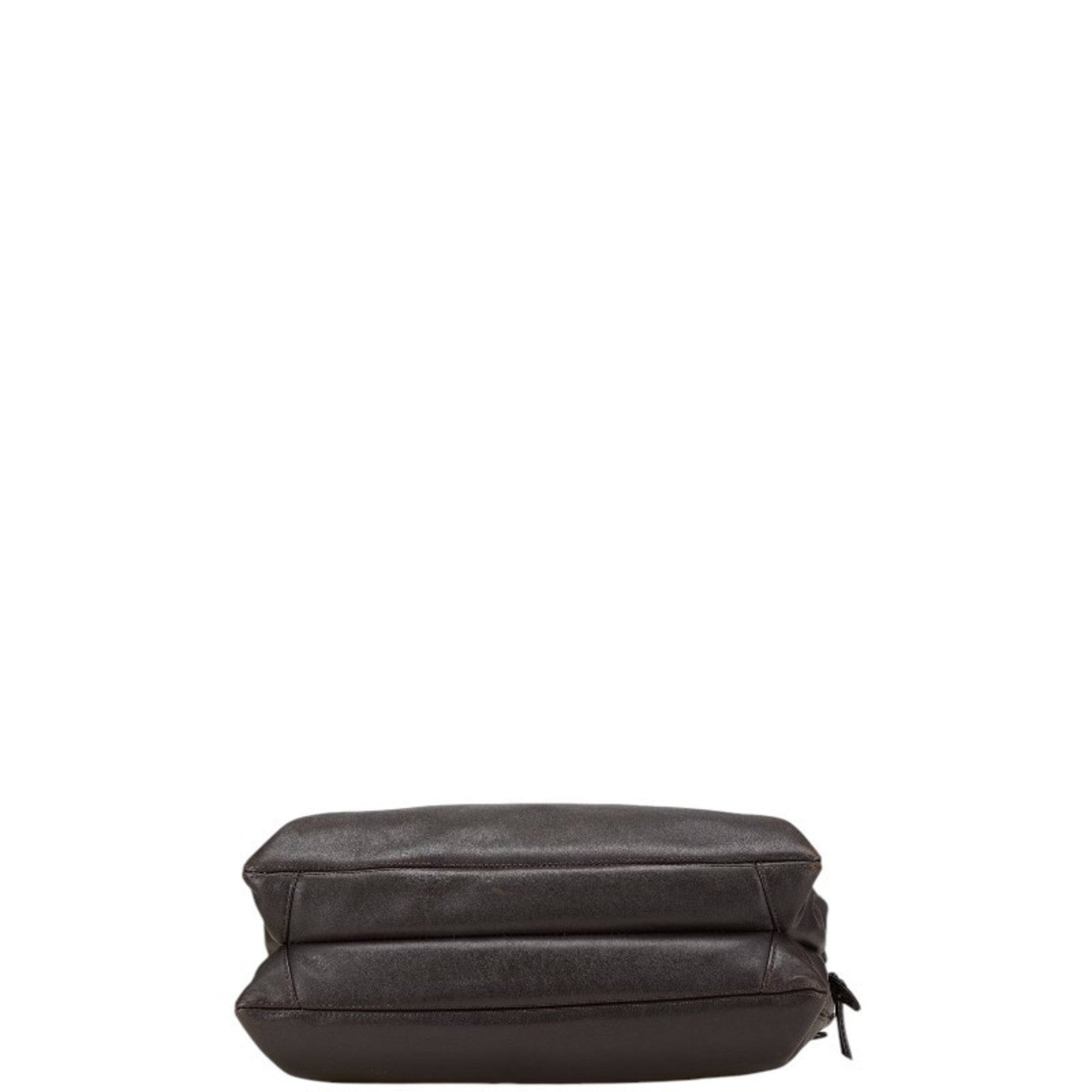 Chanel Brown Leather Shoulder Bag Tote Bag (Pre-Owned)