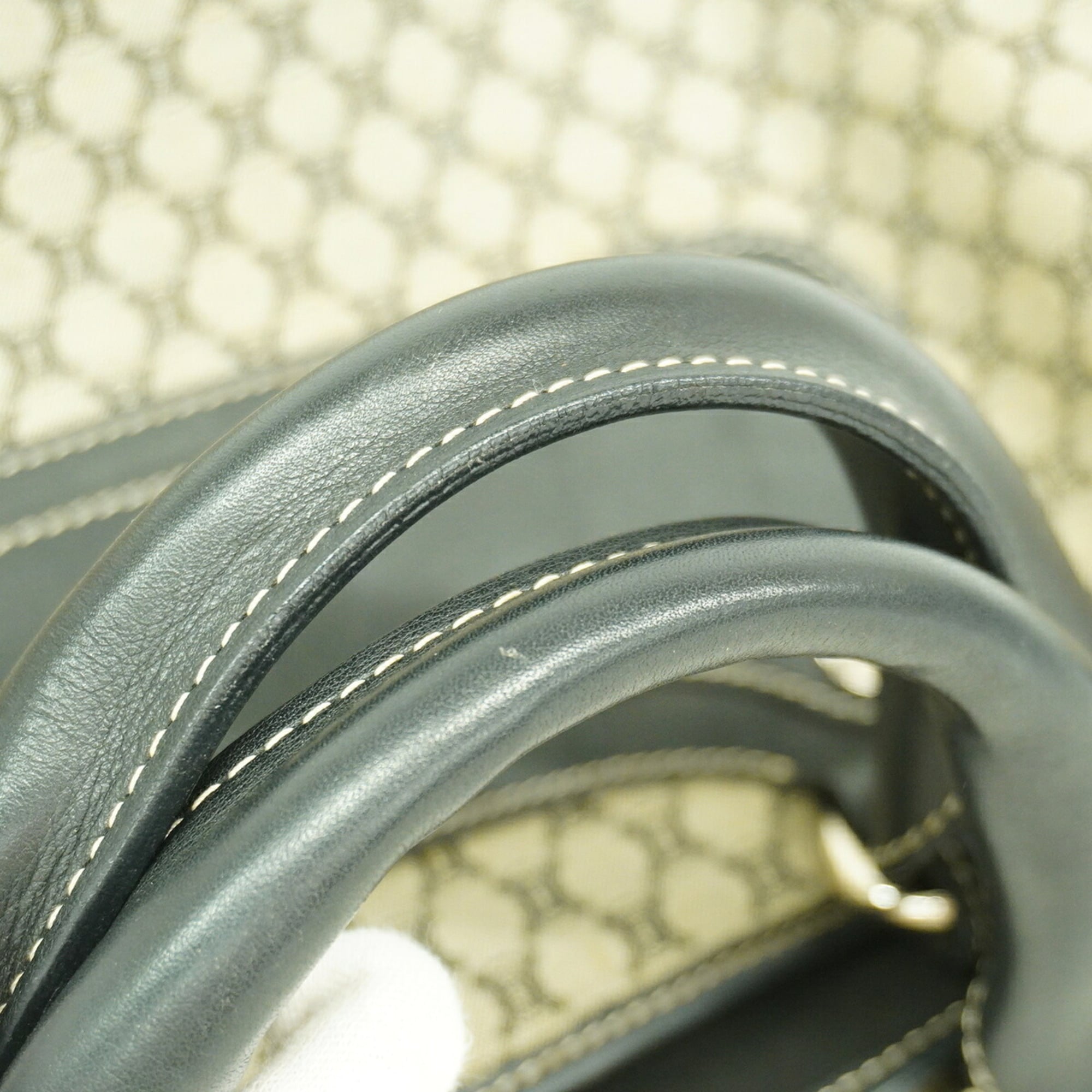 Celine Black Gray Canvas Handbag (Pre-Owned)
