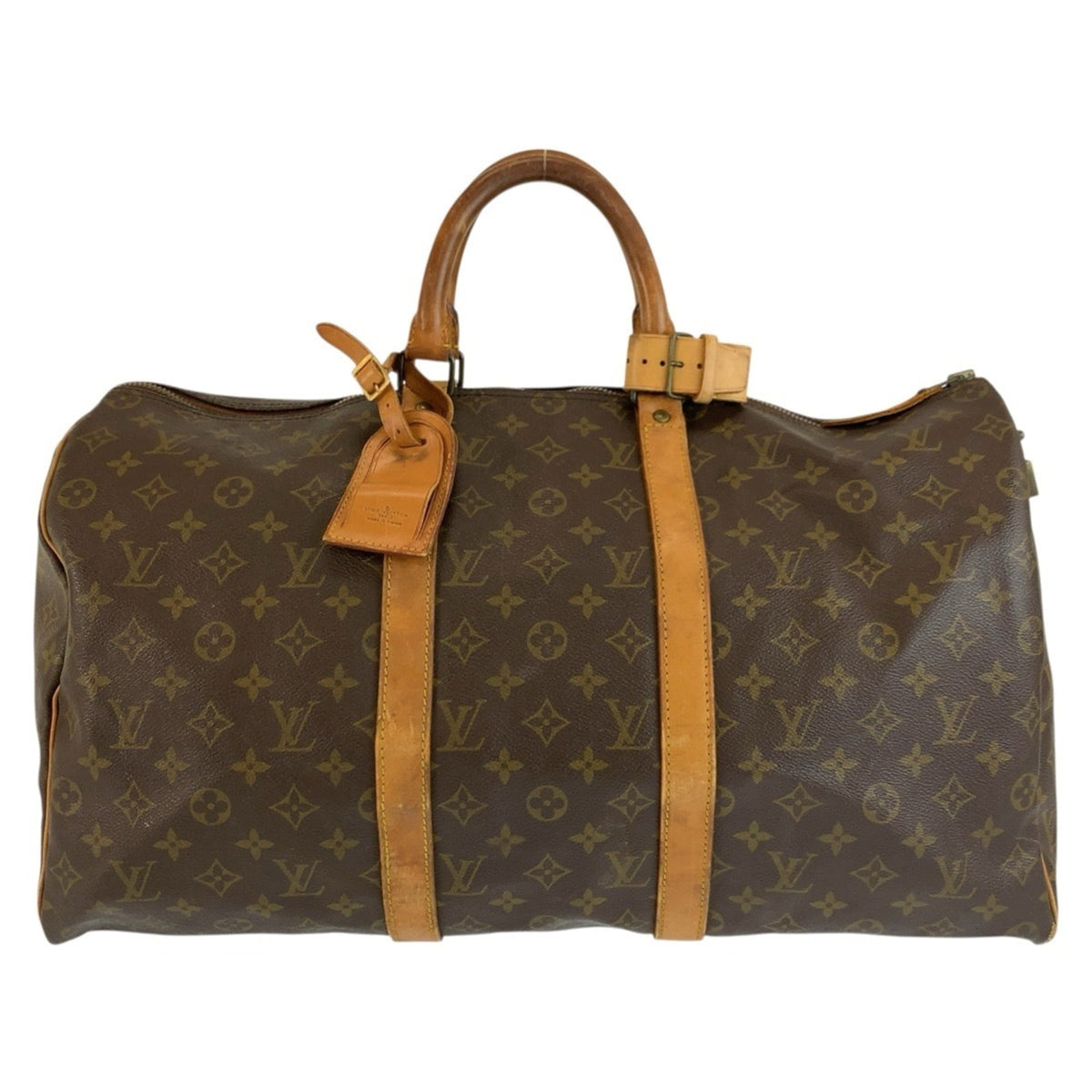 Louis Vuitton Brown Pvc Leather Boston Bag Handbag (Pre-Owned)