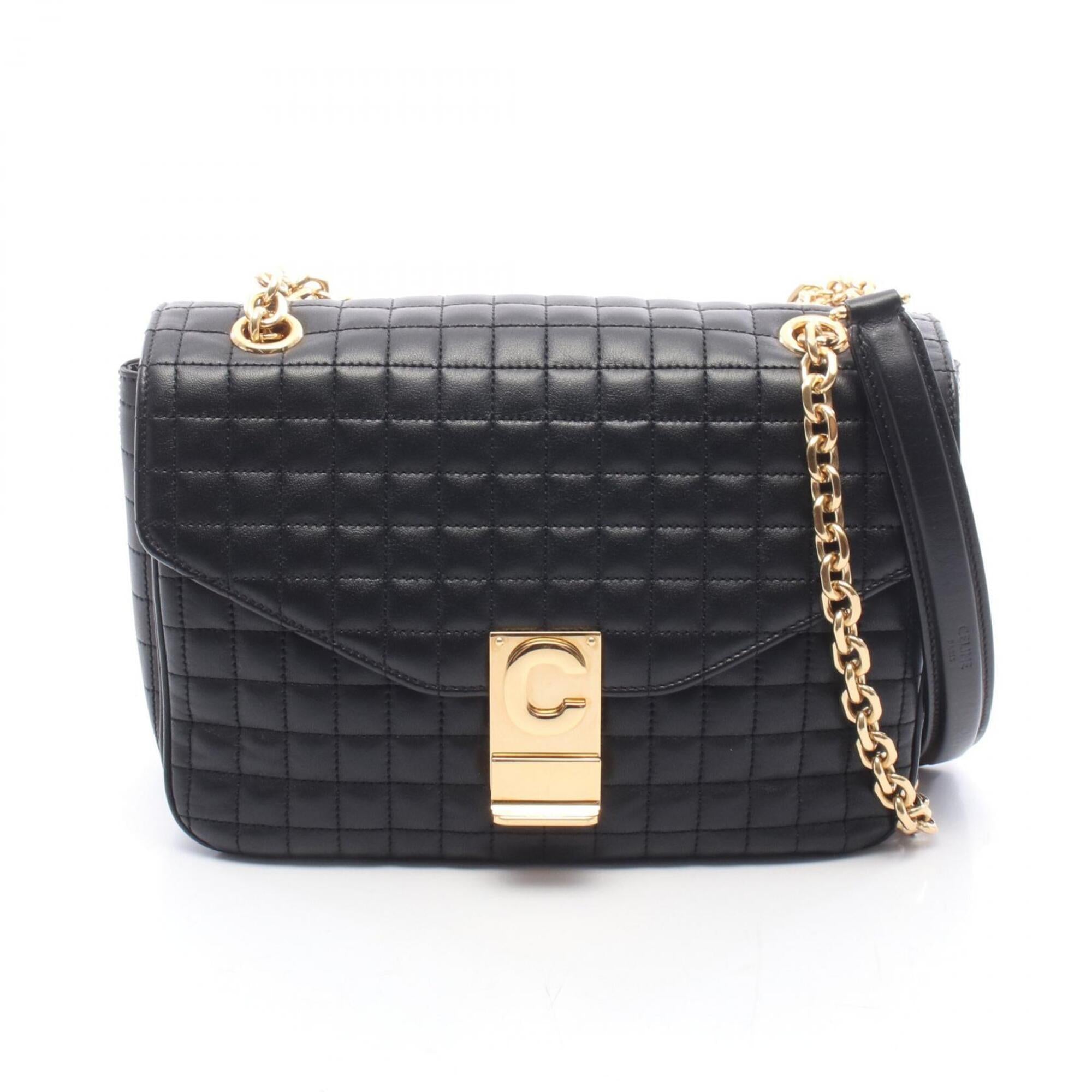 Celine Black Leather Handbag Shoulder Bag (Pre-Owned)