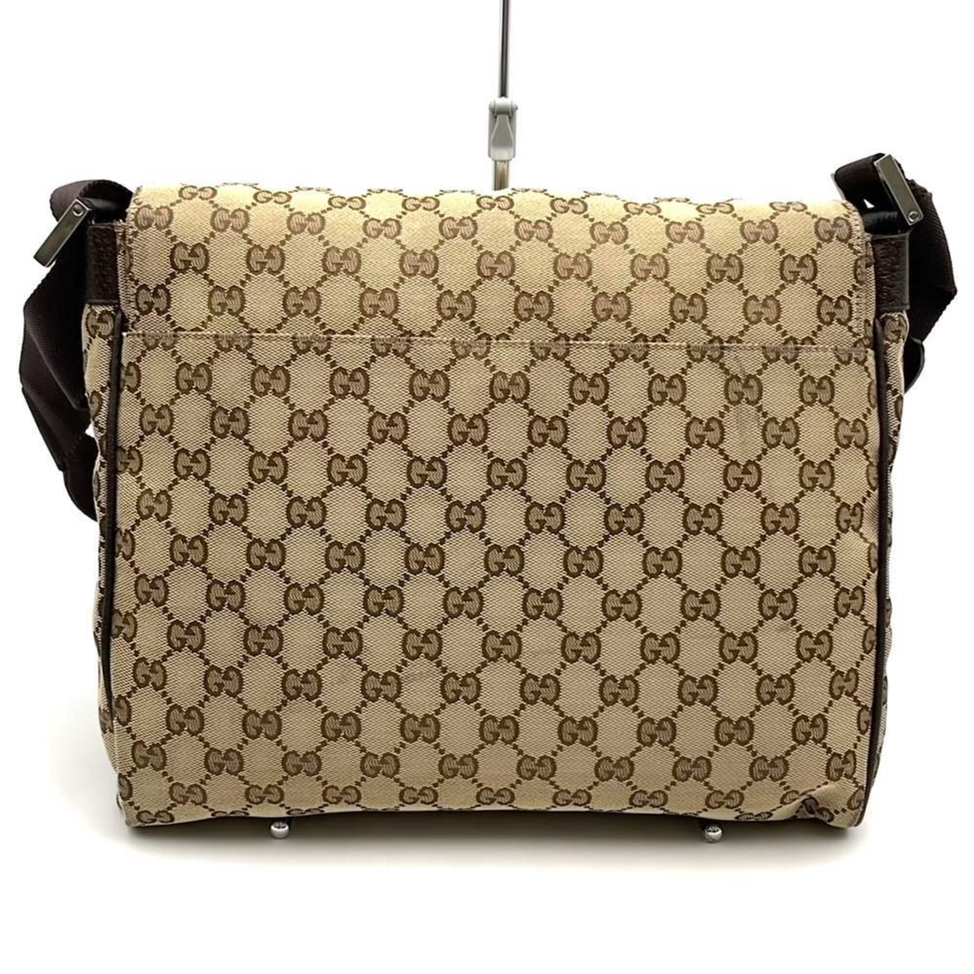 Gucci Gg Canvas Brown Gg Canvas Shoulder Bag (Pre-Owned)