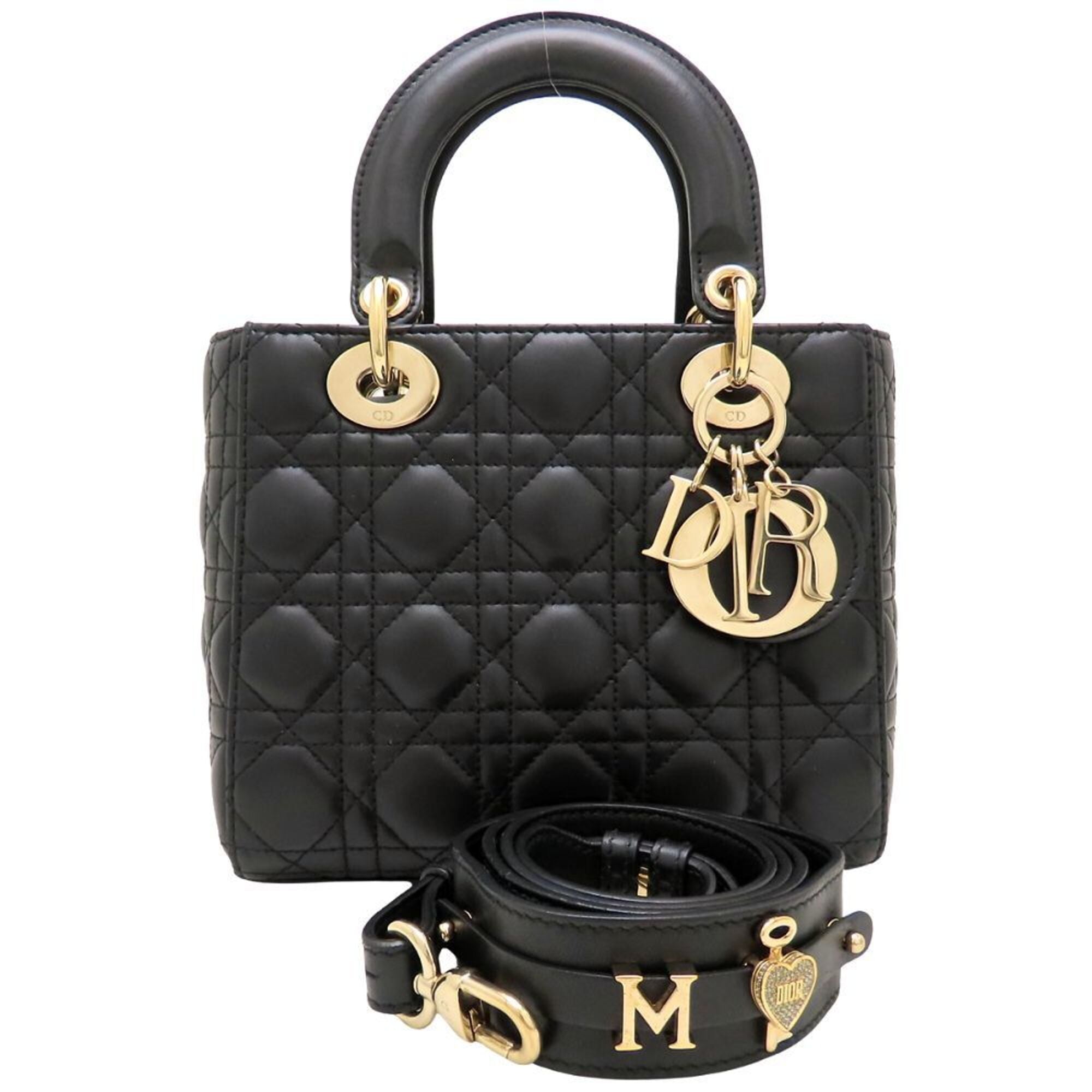 Christian Dior Black Leather Handbag (Pre-Owned)