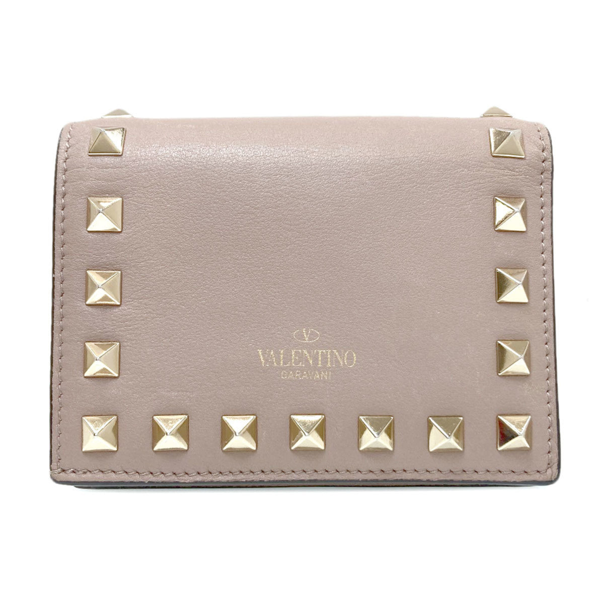 Valentino Beige Leather Wallet (Bi-Fold) (Pre-Owned)