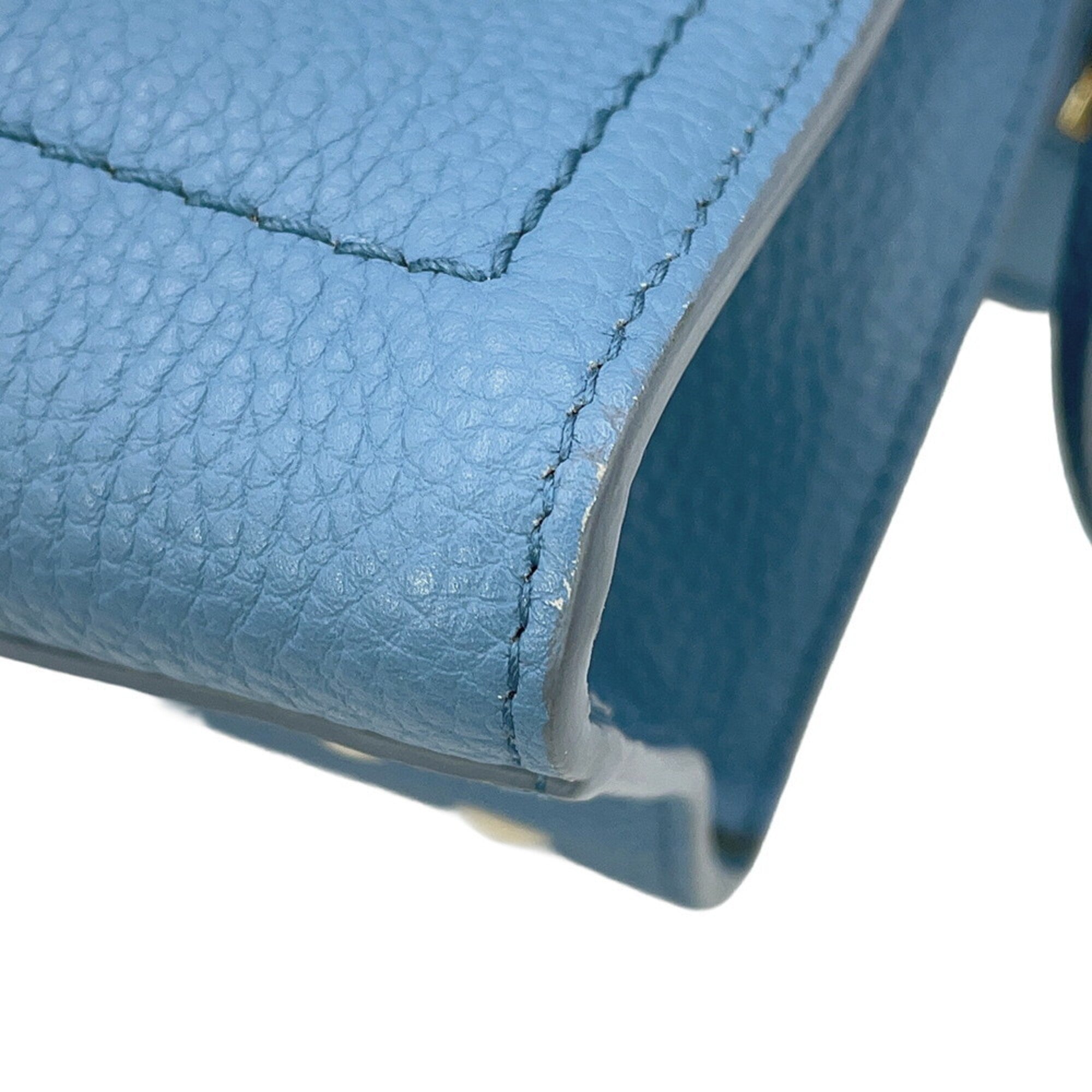 Salvatore Ferragamo Blue Leather Handbag (Pre-Owned)