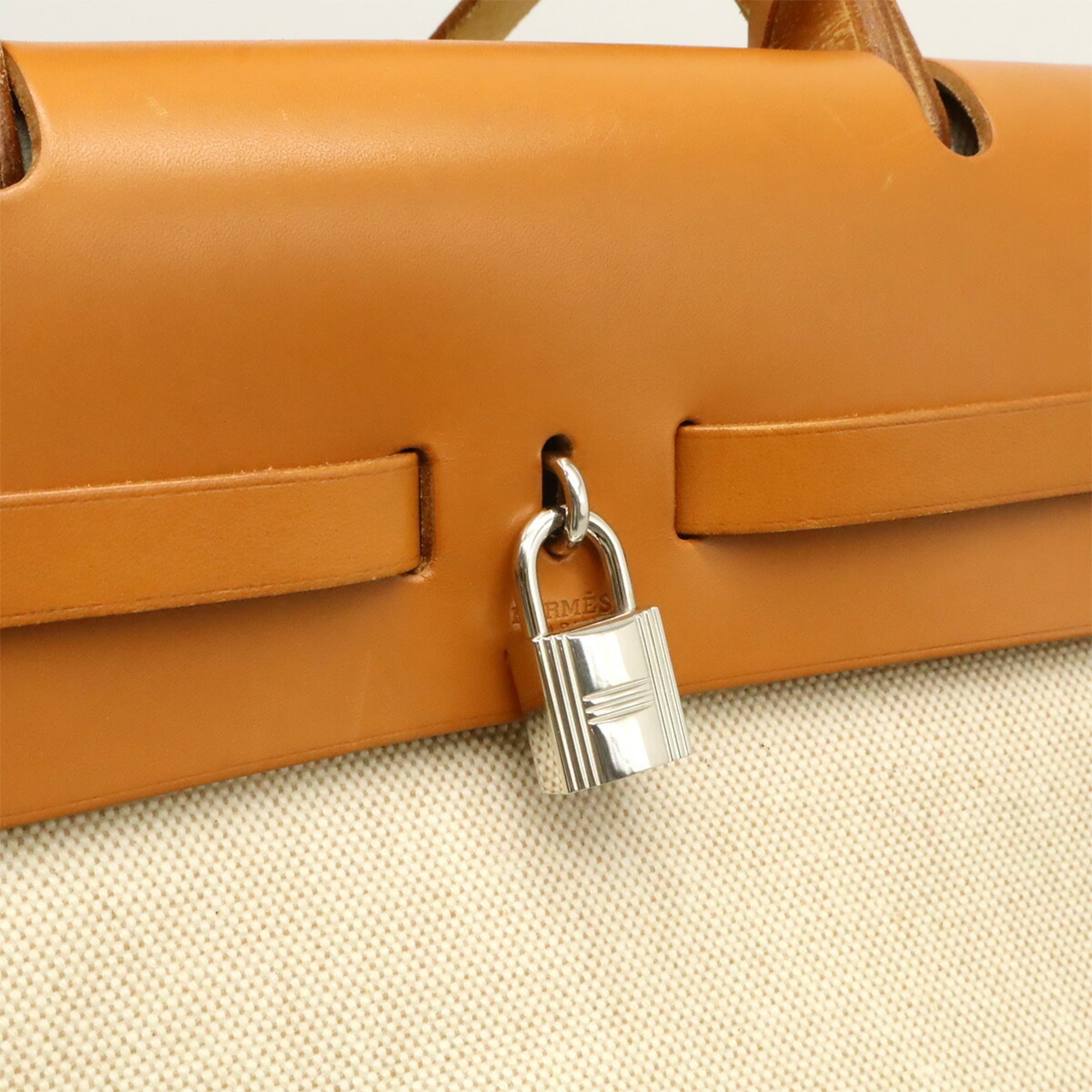 Hermes Natural Toile H Handbag Shoulder Bag (Pre-Owned)