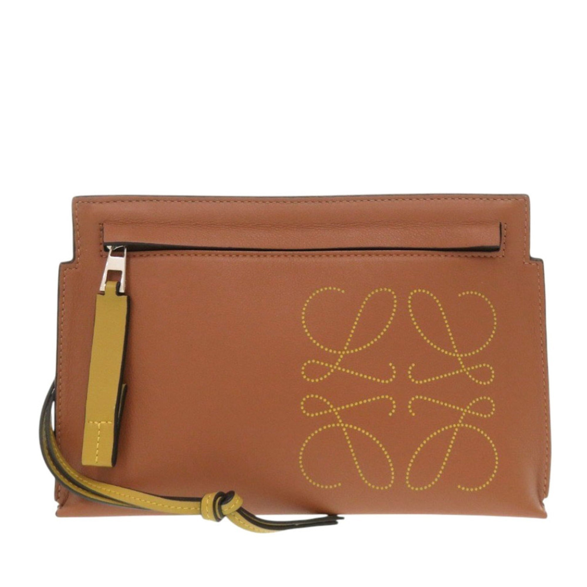 Loewe Brown Leather Pouch (Pre-Owned)