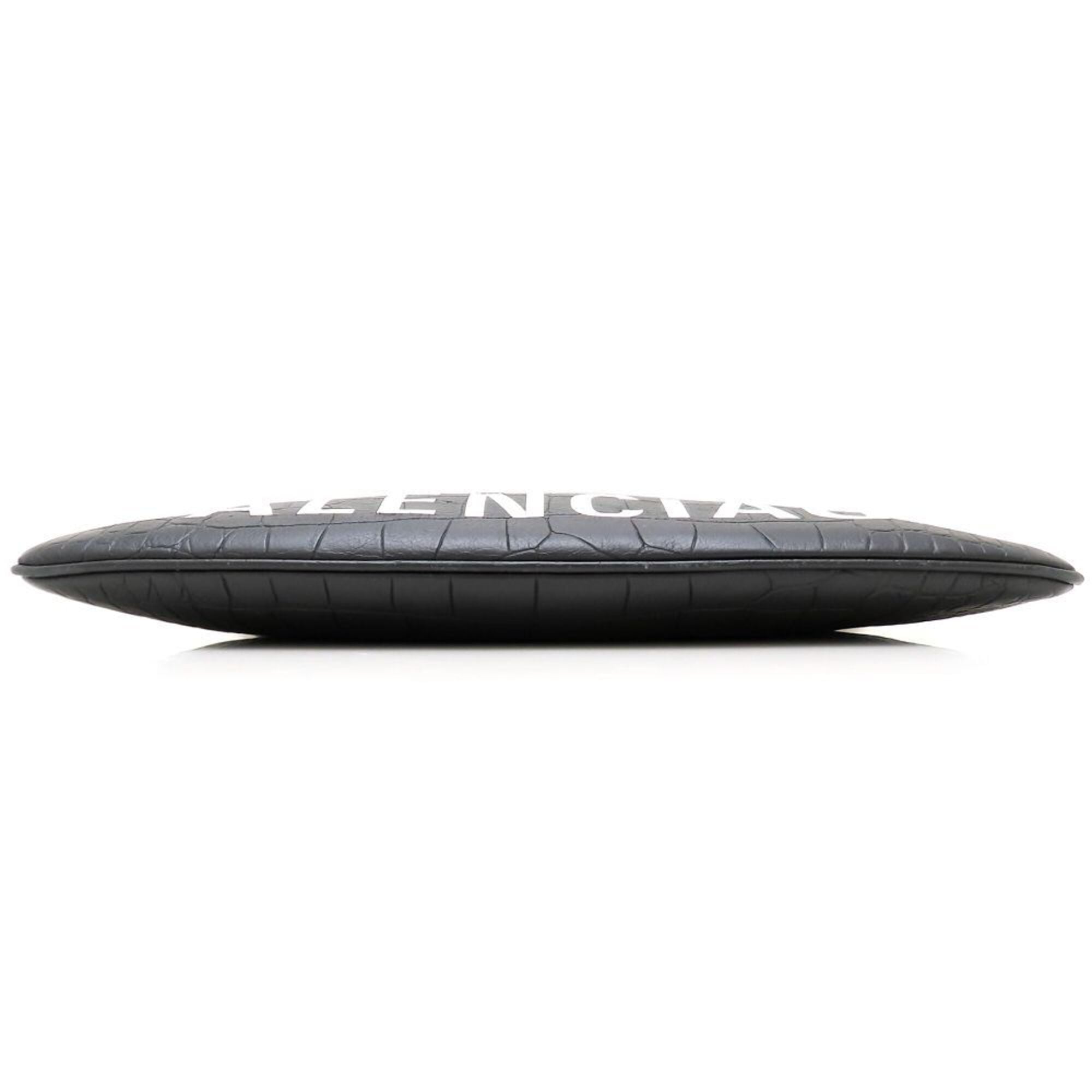 Balenciaga Black Leather Clutch Bag (Pre-Owned)