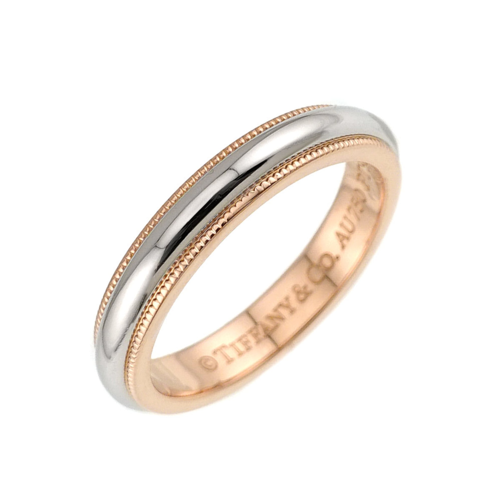 Tiffany Pink Gold (18K) Platinum 950 Band Ring (Pre-Owned)